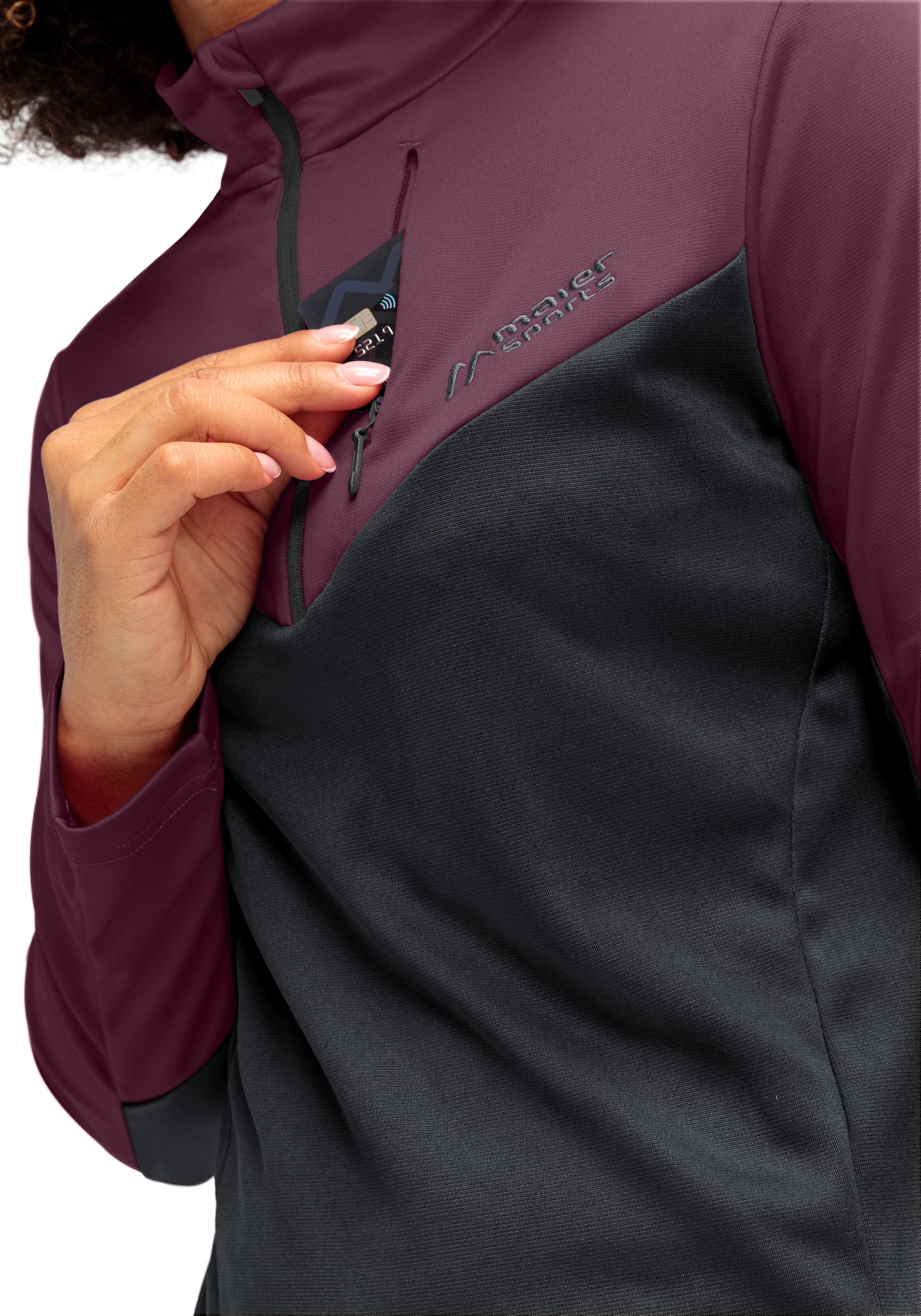 Maier Sports Rollkragenpullover »Evii« Damen Midlayer, warmes und schnelltrocknendes Fleece