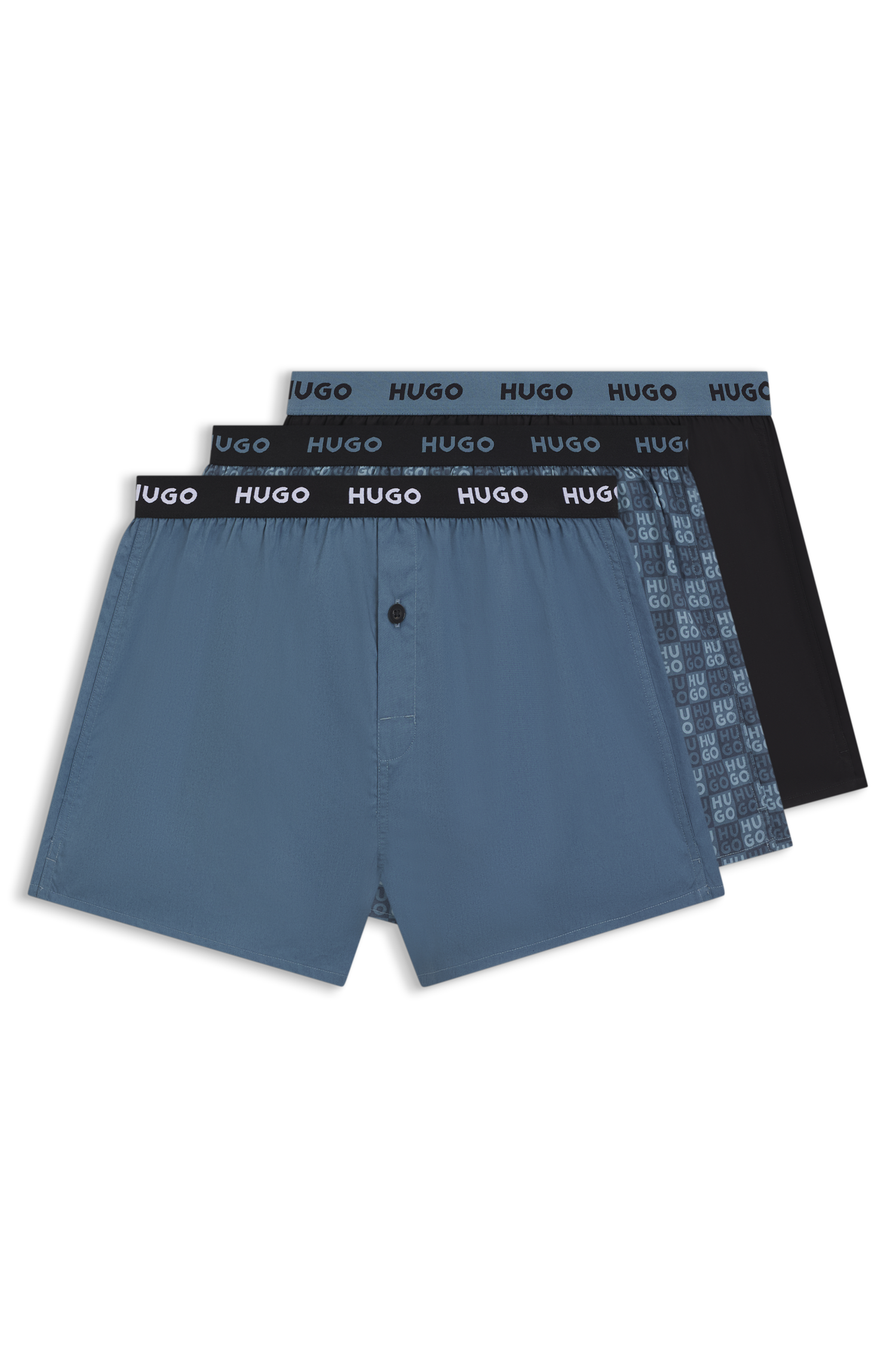 HUGO Underwear Webboxer »WOVEN BOXER TR« Packung, 3er-Pack, 3 Stk. Webboxer mit HUGO Schriftzug