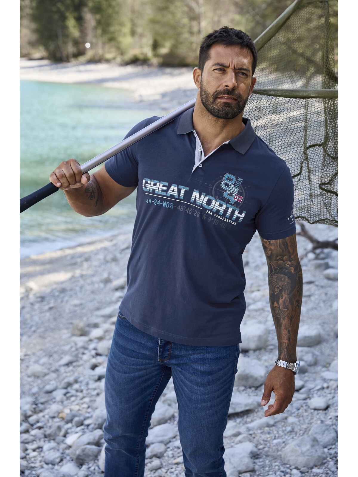 Jan Vanderstorm Poloshirt »Poloshirt GIZUR«, (1 tlg.)