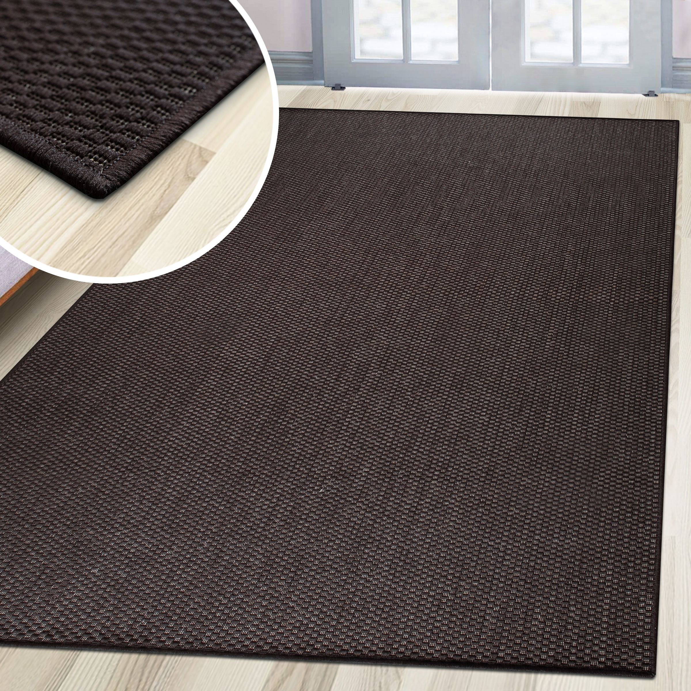 my home Teppich »Venedig auch als Läufer erhältlich«, rechteckig, 4 mm Höhe, In- und Outdoor geeignet, Sisal-Optik, Wetterfest & UV-beständig