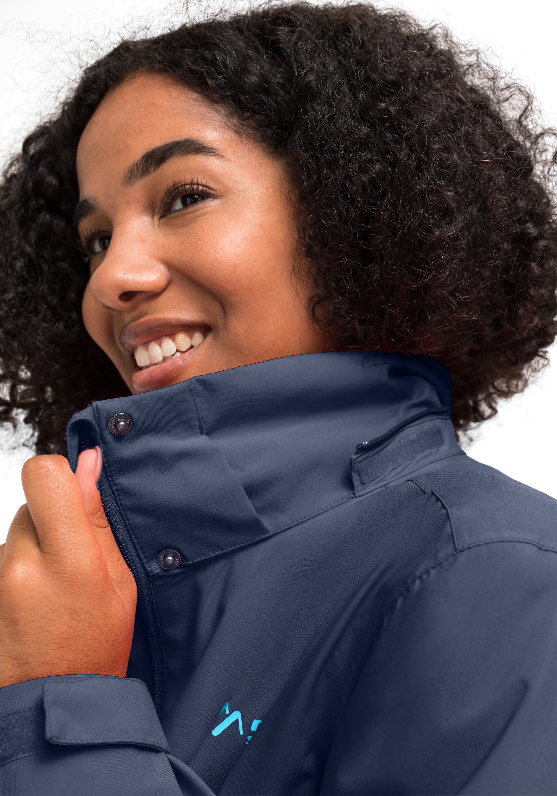 Maier Sports Outdoorjacke »Metor rec W«, Damen Regenjacke wasserdicht mit Kapuze, 2 Taschen außen, Innentasche