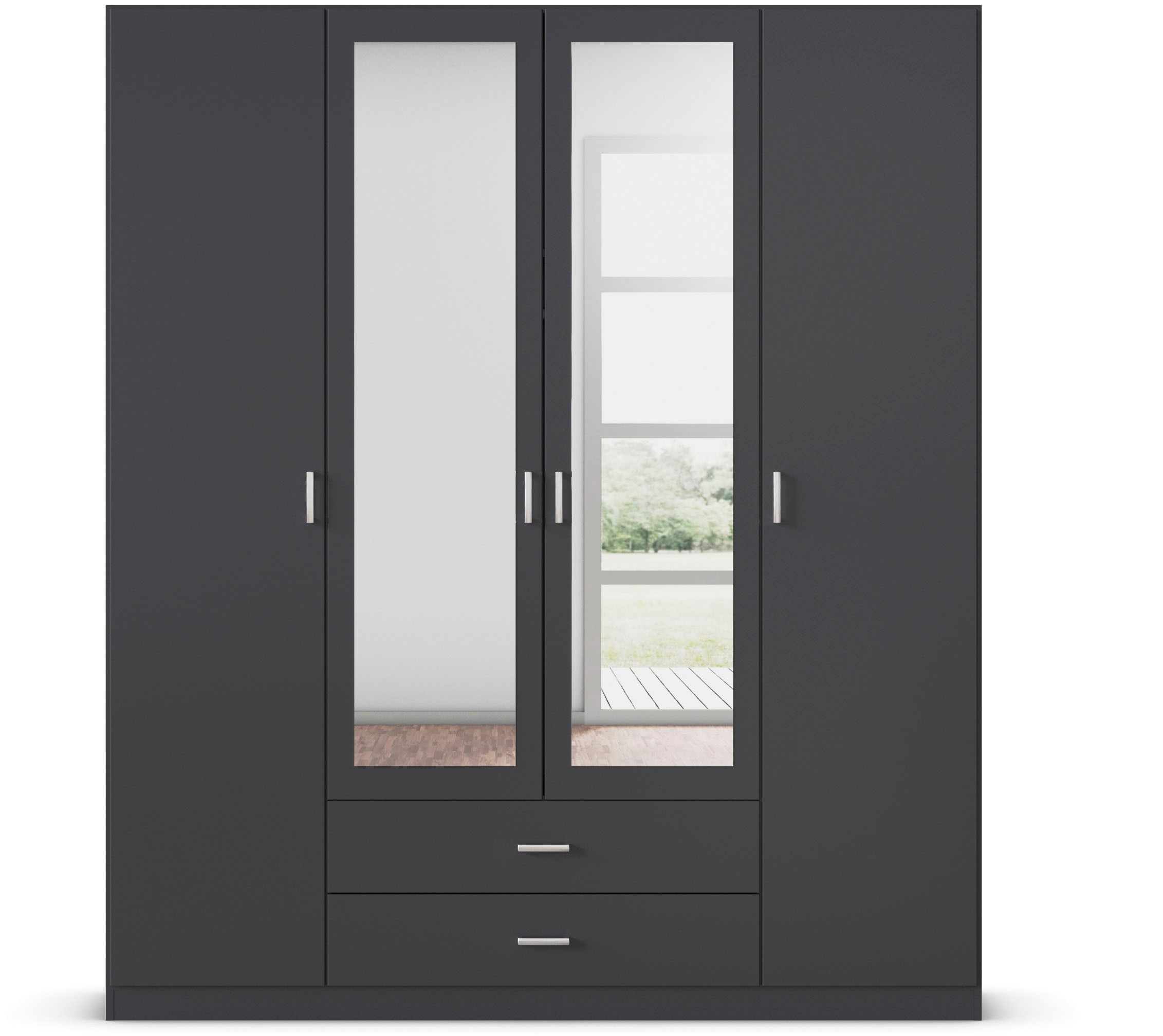 rauch Kleiderschrank »Schrank Garderobe Wäscheschrank GAMMA in 3 Breiten«, viel Stauraum mit 6 Schubladen, mit Spiegel TOPSELLER MADE IN GERMANY