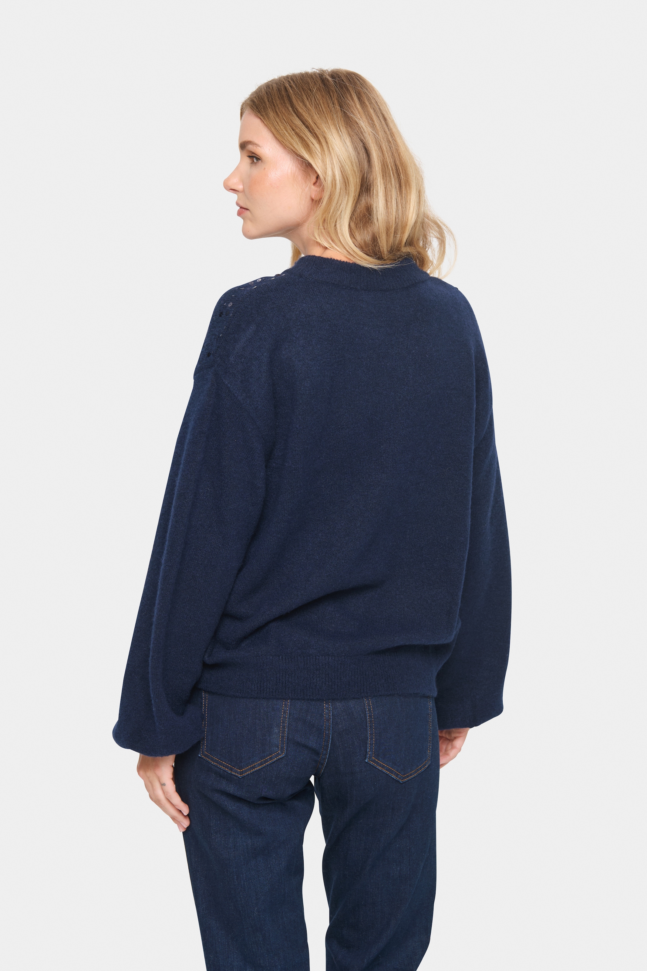Saint Tropez Strickpullover »BarbelSZ Pullover« mit Pailletten