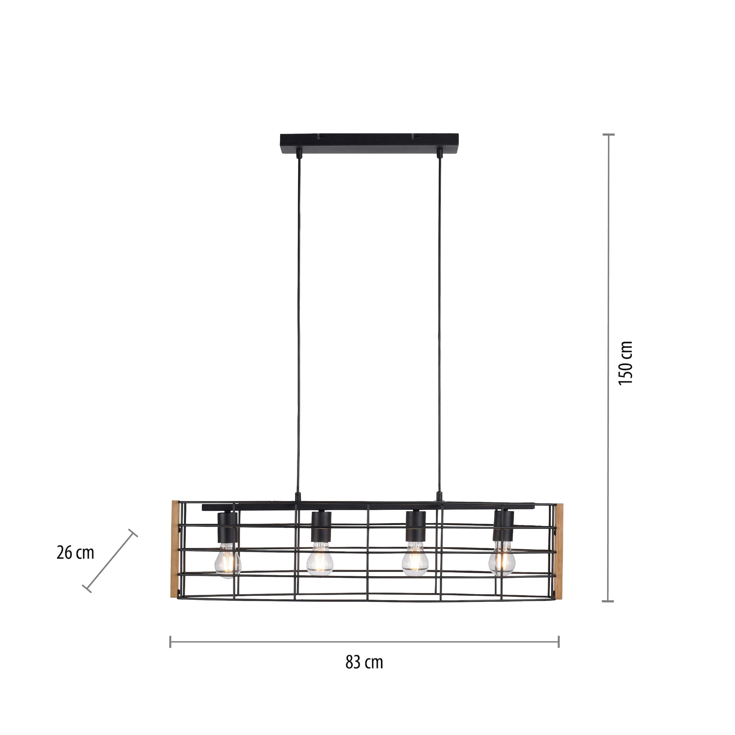 JUST LIGHT Pendelleuchte »DRAIN« E27 1 Stk. ExklusiveE27 ,