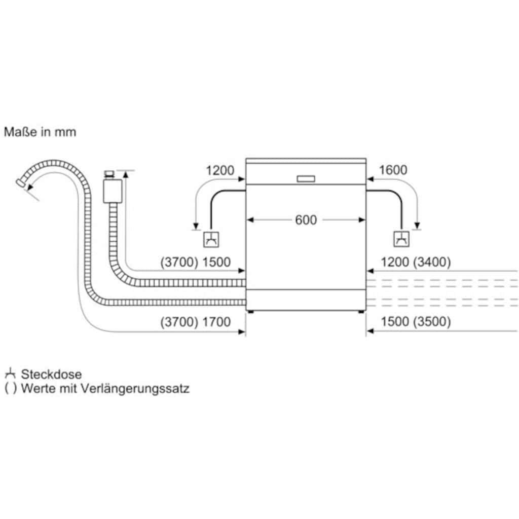 BOSCH teilintegrierbarer Geschirrspüler »SMI4EVS10E«, SMI4EVS10E, 13 Maßgedecke, inkl. 4 Jahre Garantie