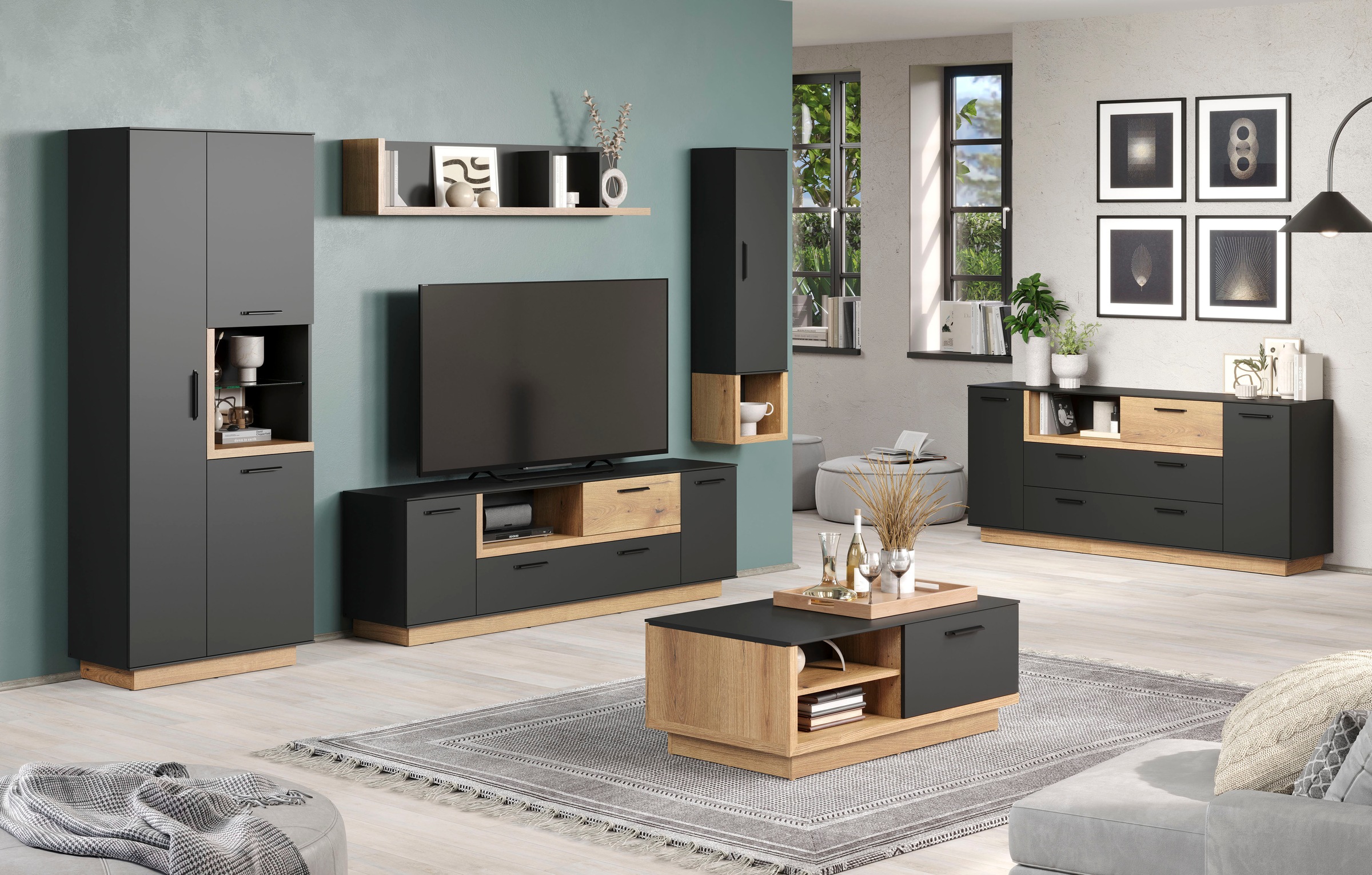 INOSIGN Sideboard »Premont«, (1 St.), Kommode, Breite 187 cm breit, mit viel Stauraum