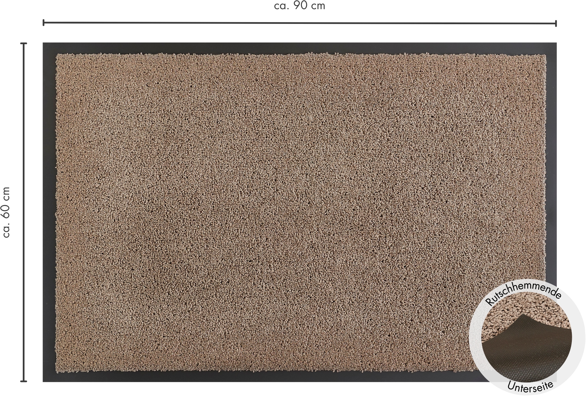 Andiamo Fußmatte »Verdi, Made in Netherlands«, rechteckig, 6 mm Höhe, Schmutzfangmatte, auch für überdachten Außenbereich geeignet, waschbar