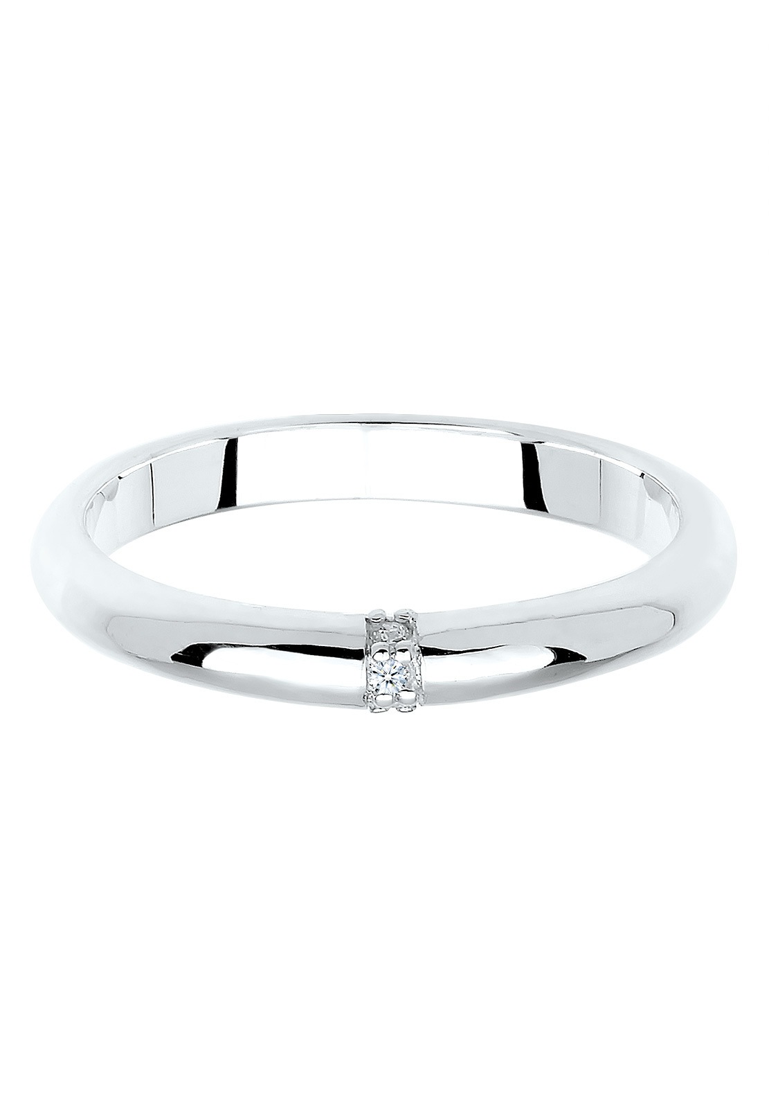 Elli DIAMONDS Verlobungsring »Ring Diamant 0.045 ct. Klassik Verlobung 925 Silber«