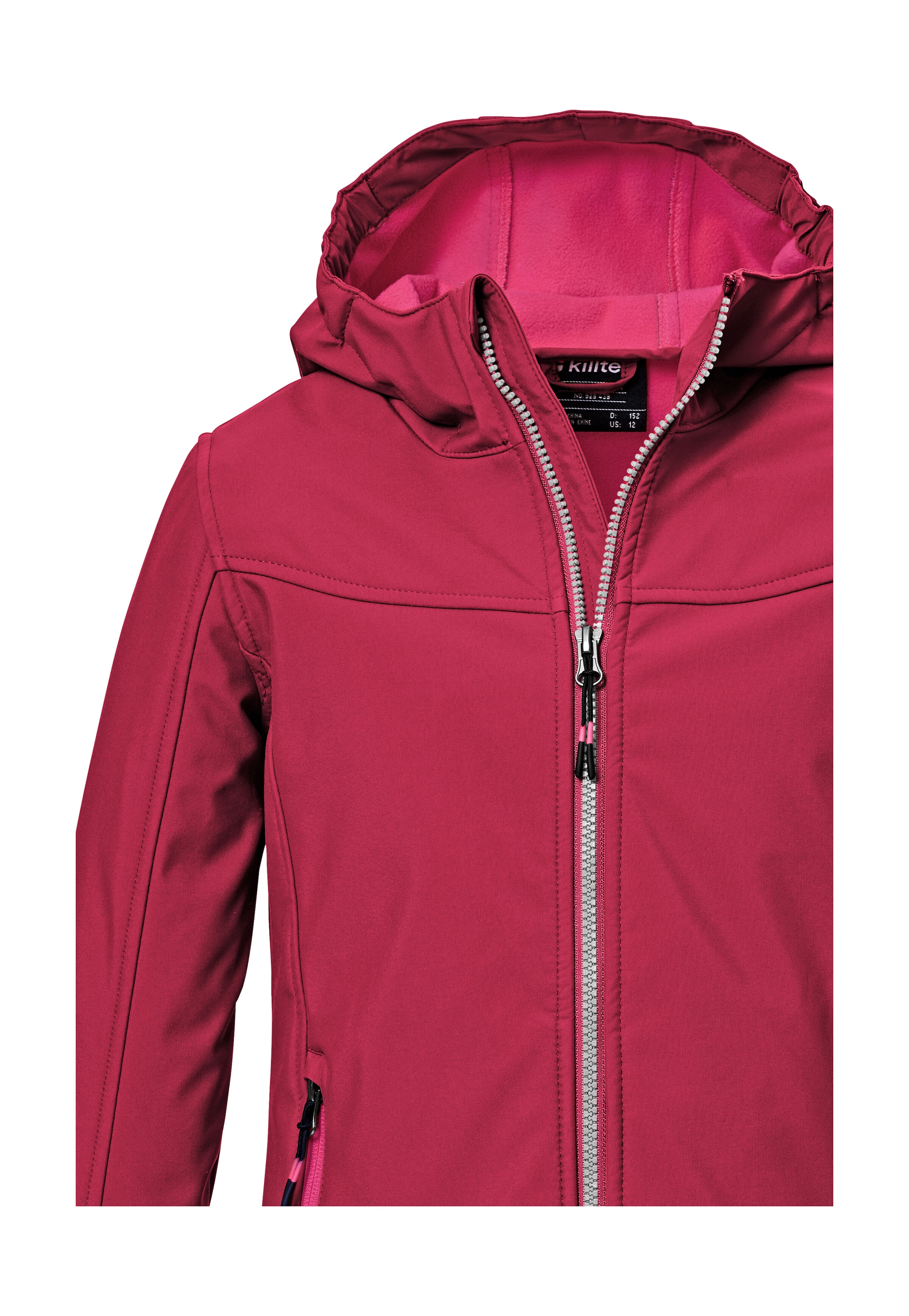 Killtec Softshelljacke »KOW 349 GRLS SFTSHLL JCKT«, Wasserdichte Mädchen-Softshelljacke mit Kapuze, atmungsaktiv, warm