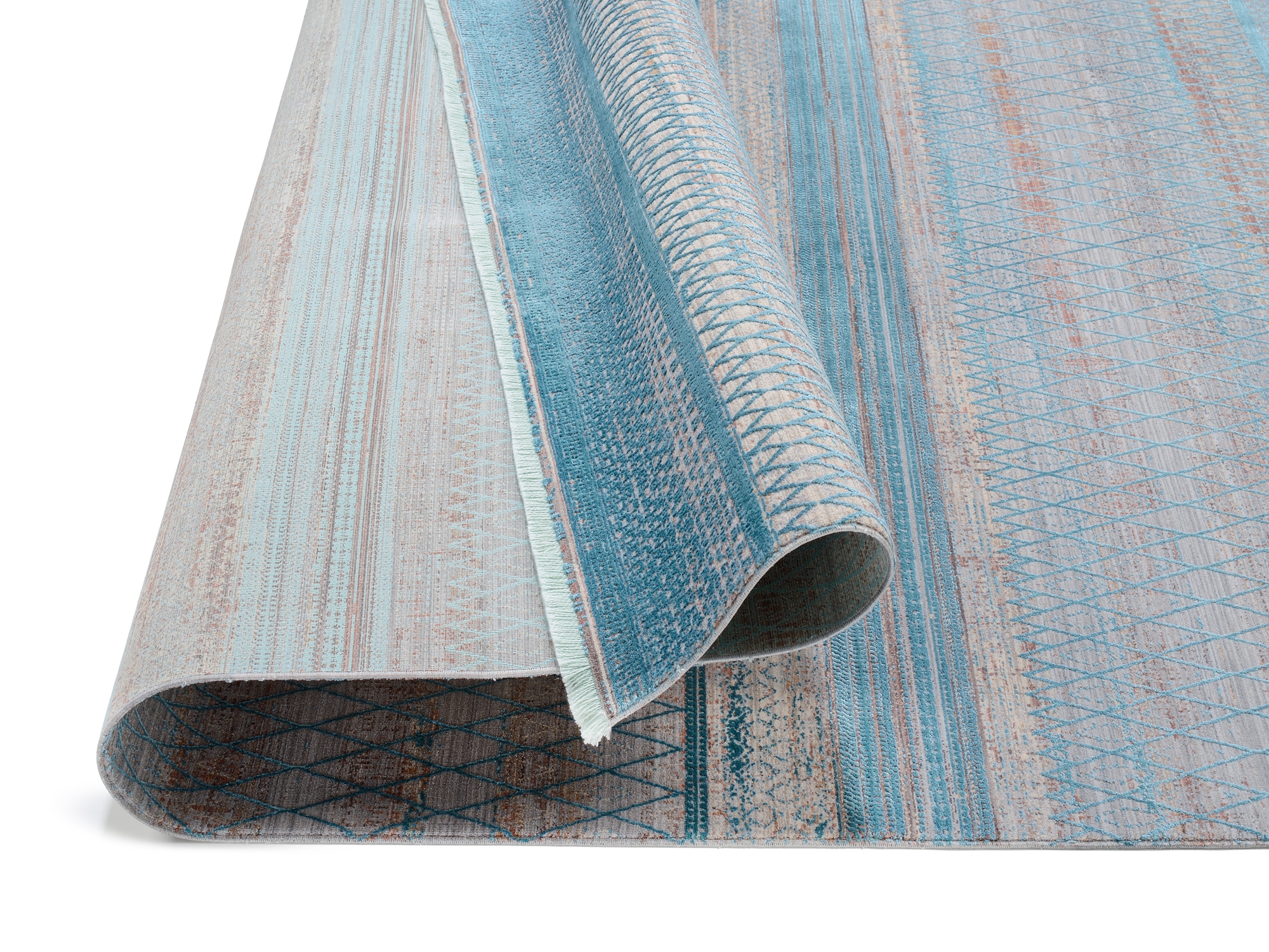 OCI DIE TEPPICHMARKE Teppich »FARBEN MASTER« rechteckig 8 mm Höhe Klassisches Muster, eingefasst, in 3-D-Optik, mit Fransen