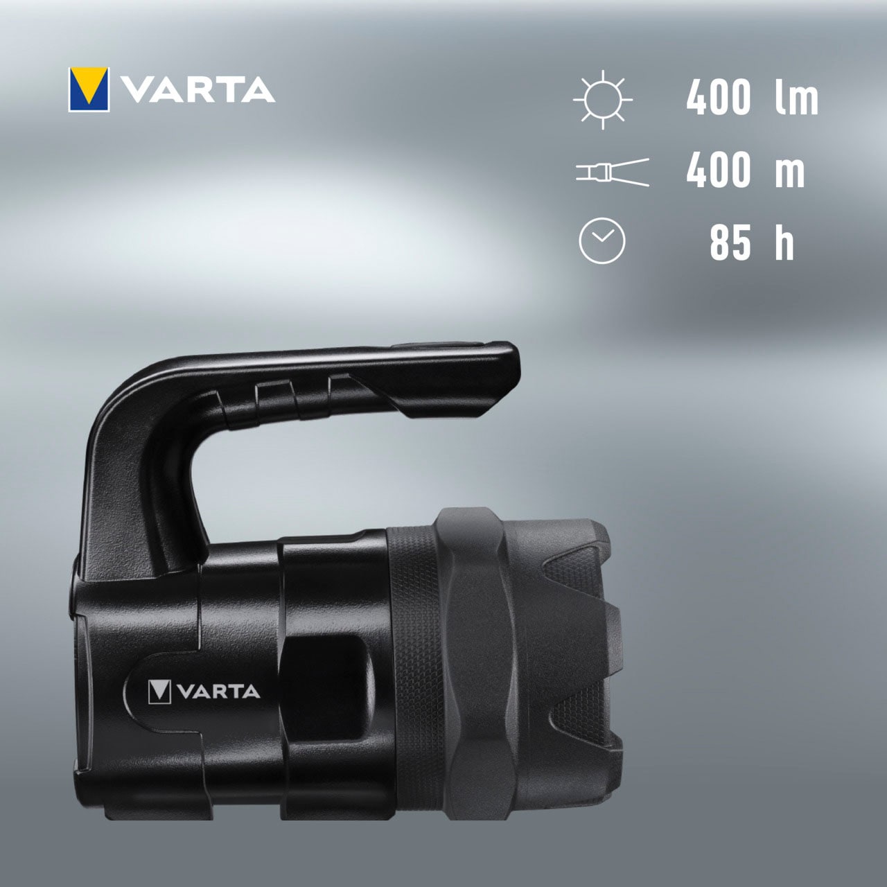 VARTA Taschenlampe »Indestructible BL20 Pro 6 Watt LED«, (7 St.), wasser- und staubdicht, stoßabsorbierend, eloxiertes Aluminium Gehäuse