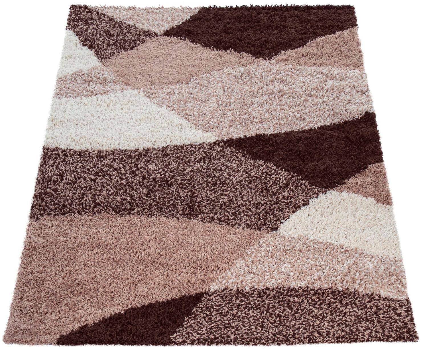Paco Home Hochflor-Läufer »Mango 308«, rechteckig, 34 mm Höhe, Teppich-Läufer, weicher Shaggy, modernes Design