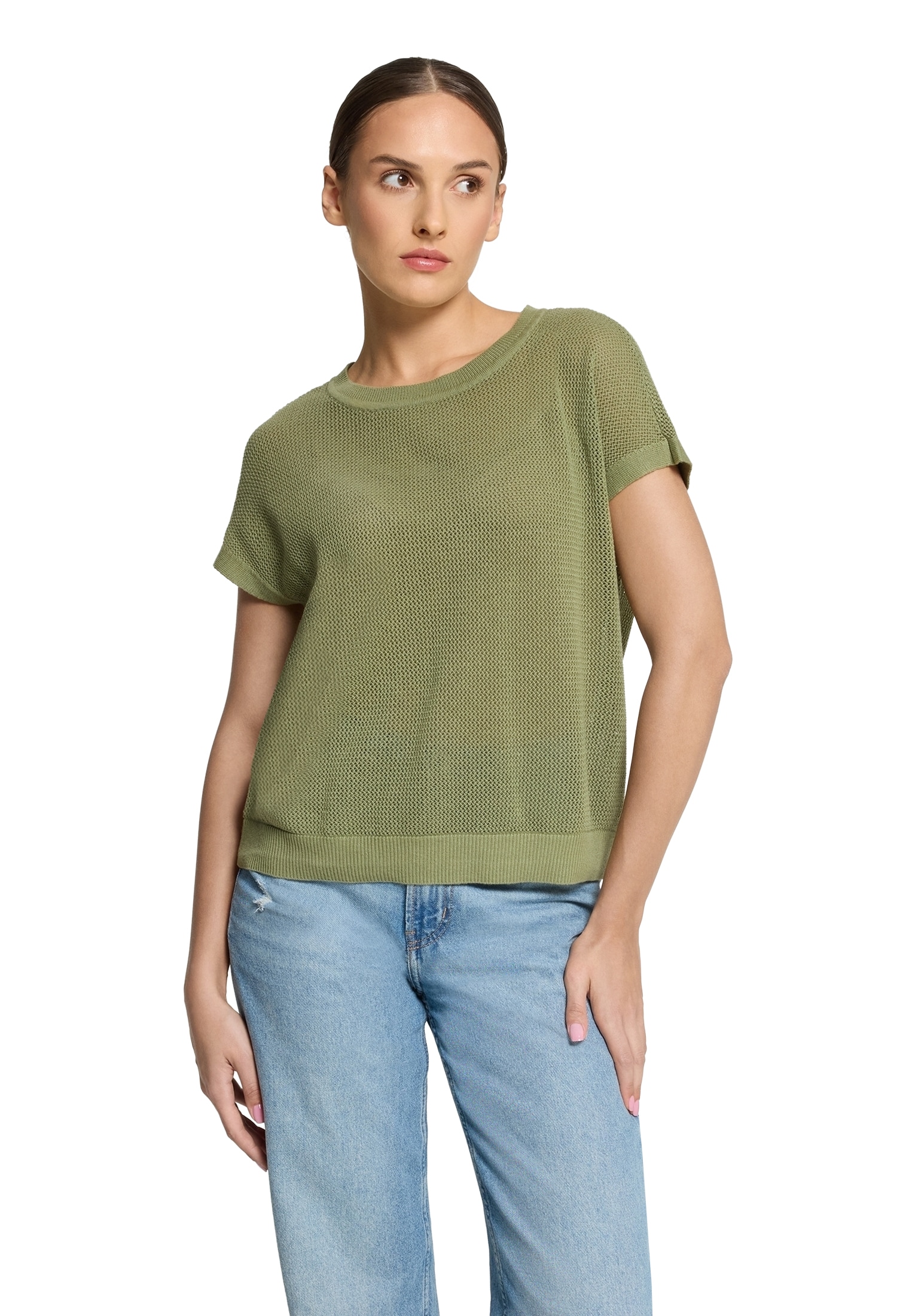Betty Barclay Rundhalspullover »Lochstrick-Pullover ohne Arm«