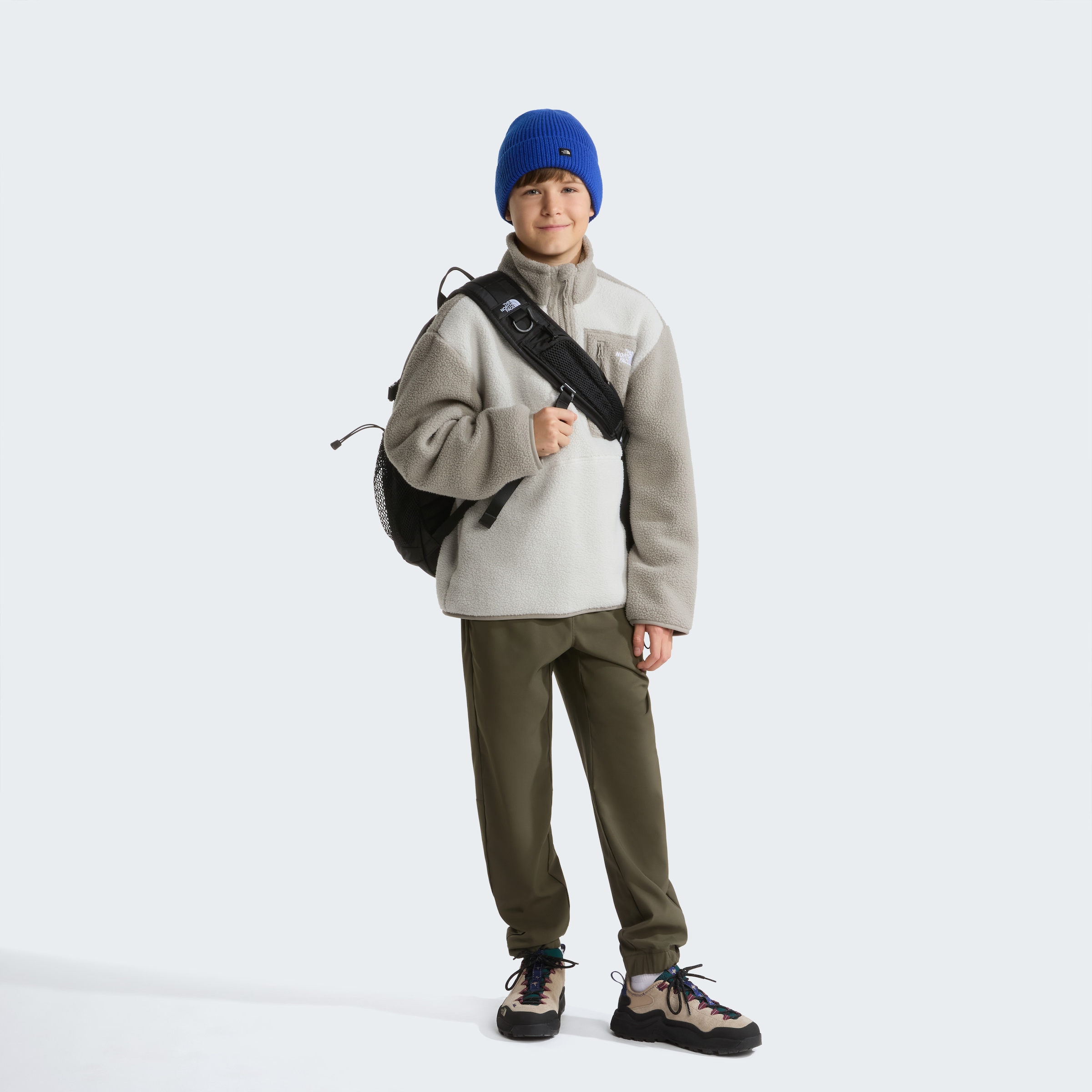 The North Face Strickfleece-Pullover »TEEN YUMIORI 1/4 ZIP JACKET« mit 1/4-Zip, atmungsaktives Material, wasserabweisende Oberfläche