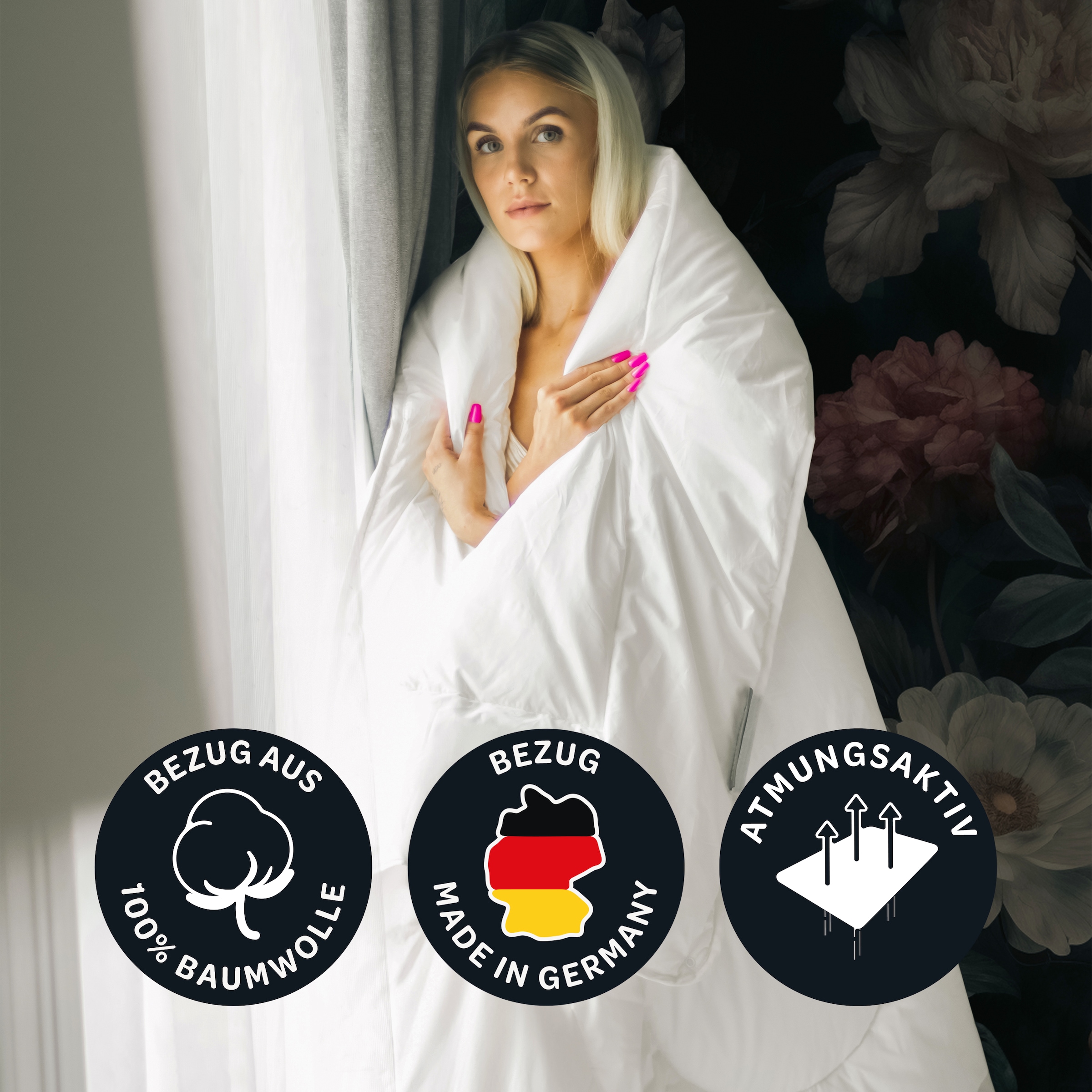 Dunlopillo Baumwollbettdecke »Fusion, Bettdecken für Sommer und Winter« leicht Füllung Polyester 1 Stk. tlg. Bettdecke 135x200 cm, 155x220 cm, Dunlofill® Helix-Micro-Faser, Decke