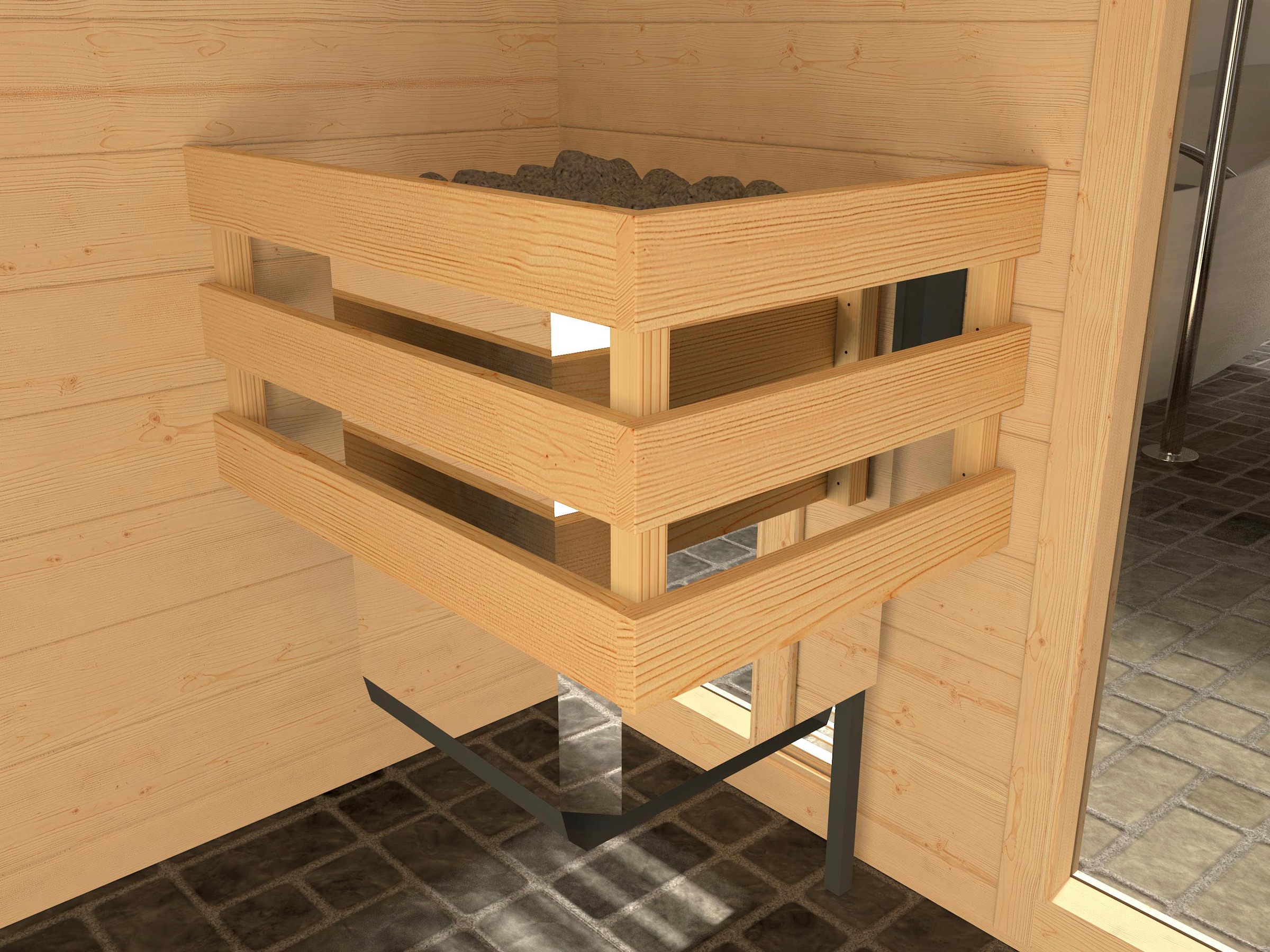 weka Saunahaus »Mikkeli«, 7,5 kW Bio-Ofen mit digitaler Steuerung