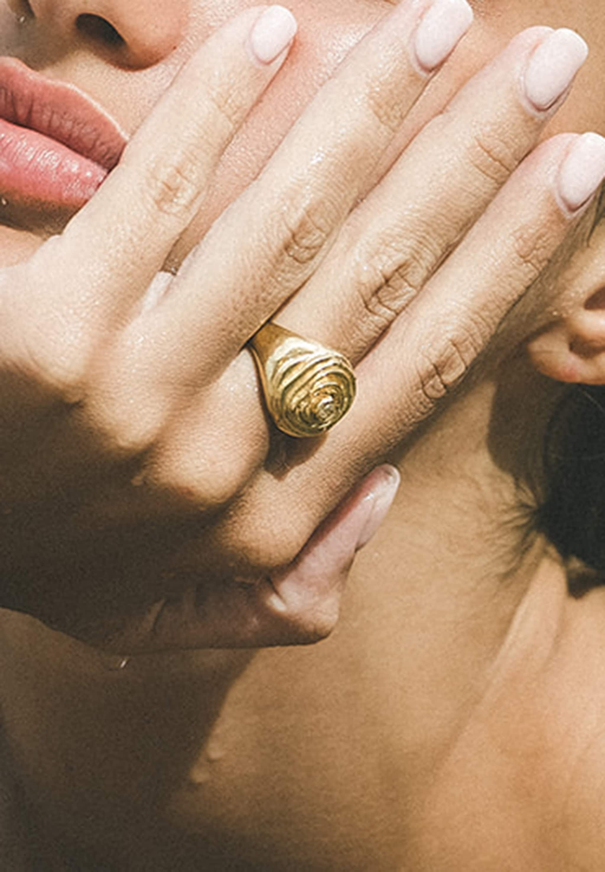 HAZE & GLORY Silberring »Ring Kreis Mondstein Weiß 925 Sterling Silber«