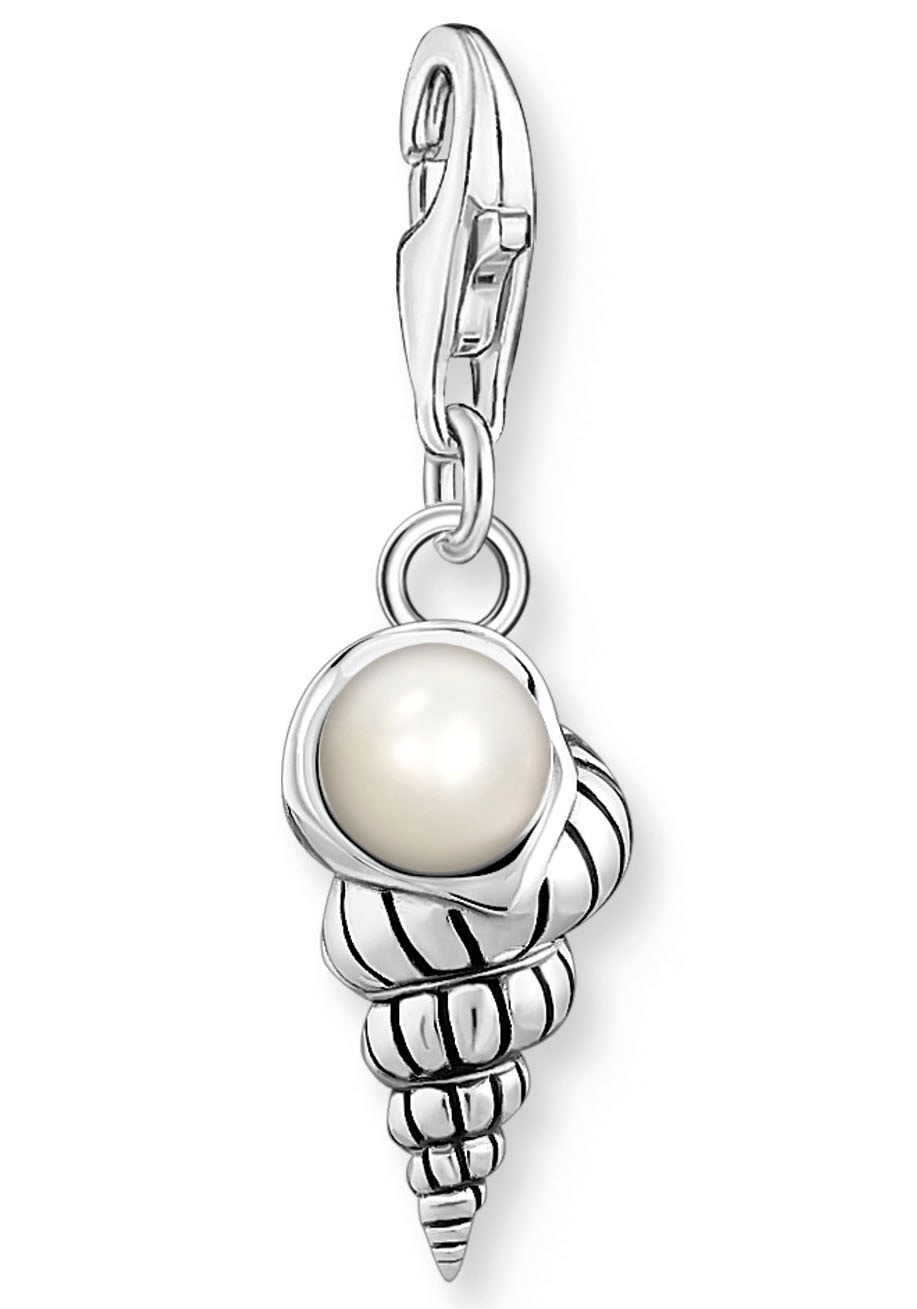 THOMAS SABO Charm-Einhänger »Muschel.Optik mit Perle, 1891-082-14«, mit Süßwasserzuchtperle