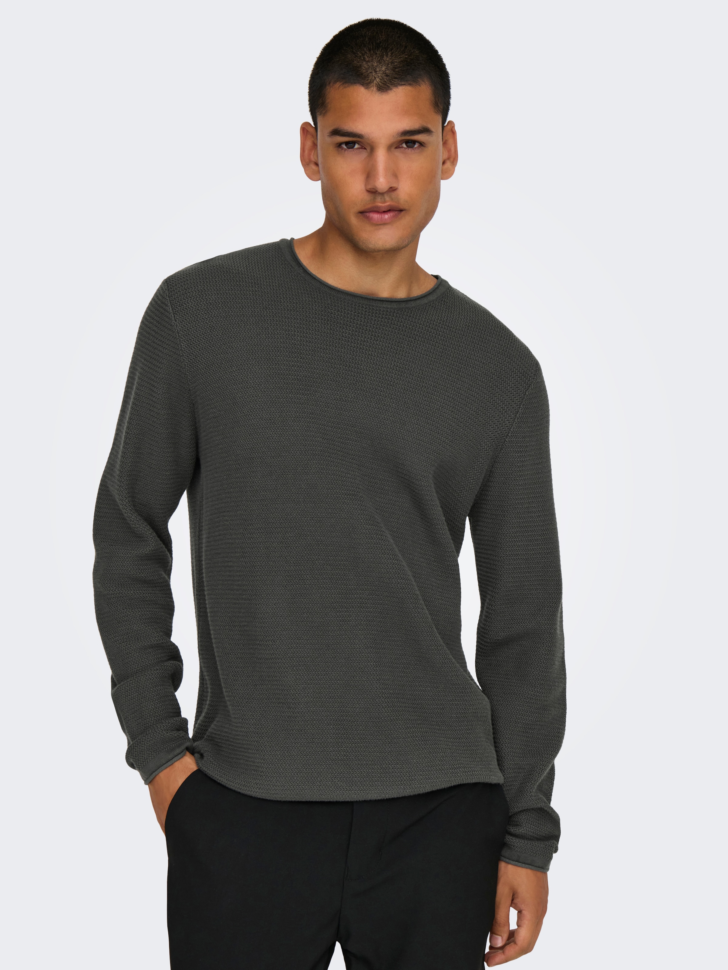 ONLY & SONS Strickpullover »ONSERIC REG 12 STRUC CREW KNIT«