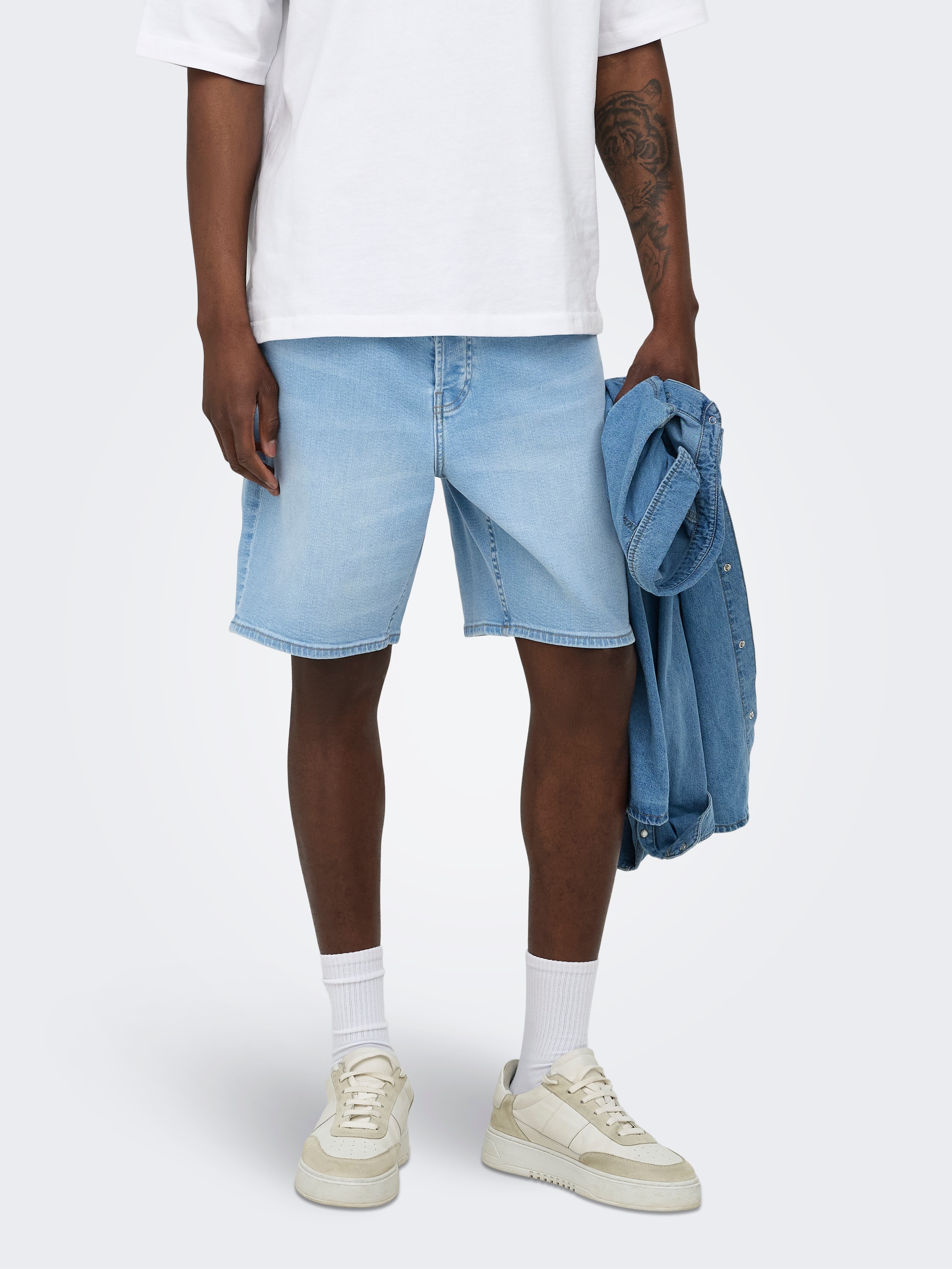 ONLY & SONS Shorts »ONSFADE STRETCH SHORTS BOX CRO DNM OTL«