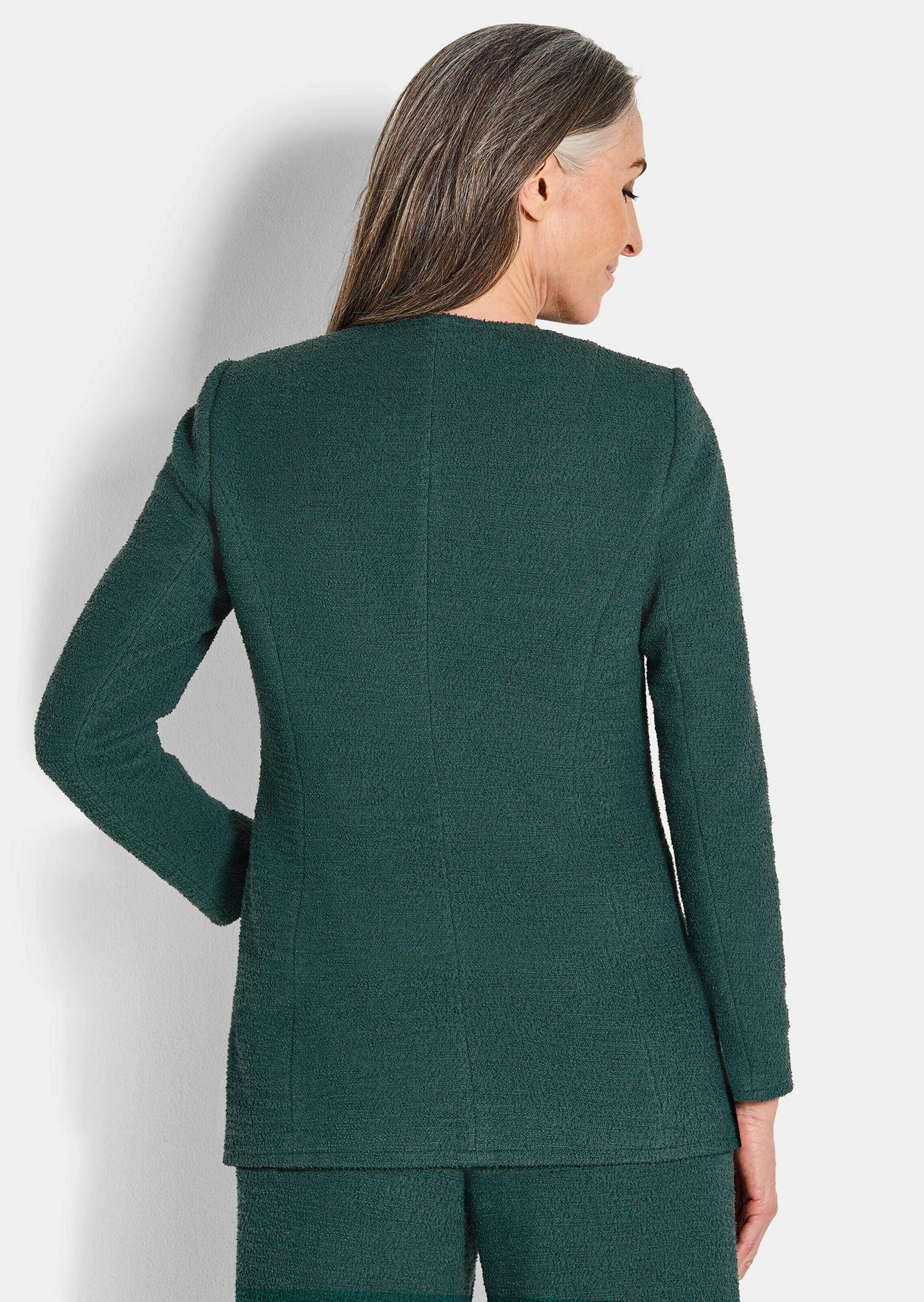 GOLDNER Kurzjacke »Langarm Jersey-Blazer, Baumwolle« Strukturierte Oberfläche