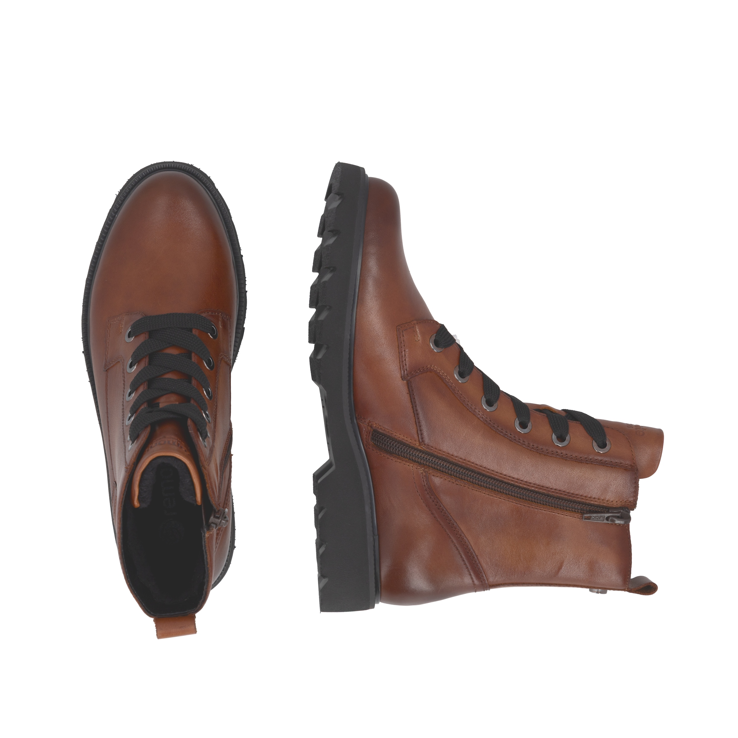 Remonte Schnürboots  Schnürstiefelette, Profilsohle, Blockabsatz