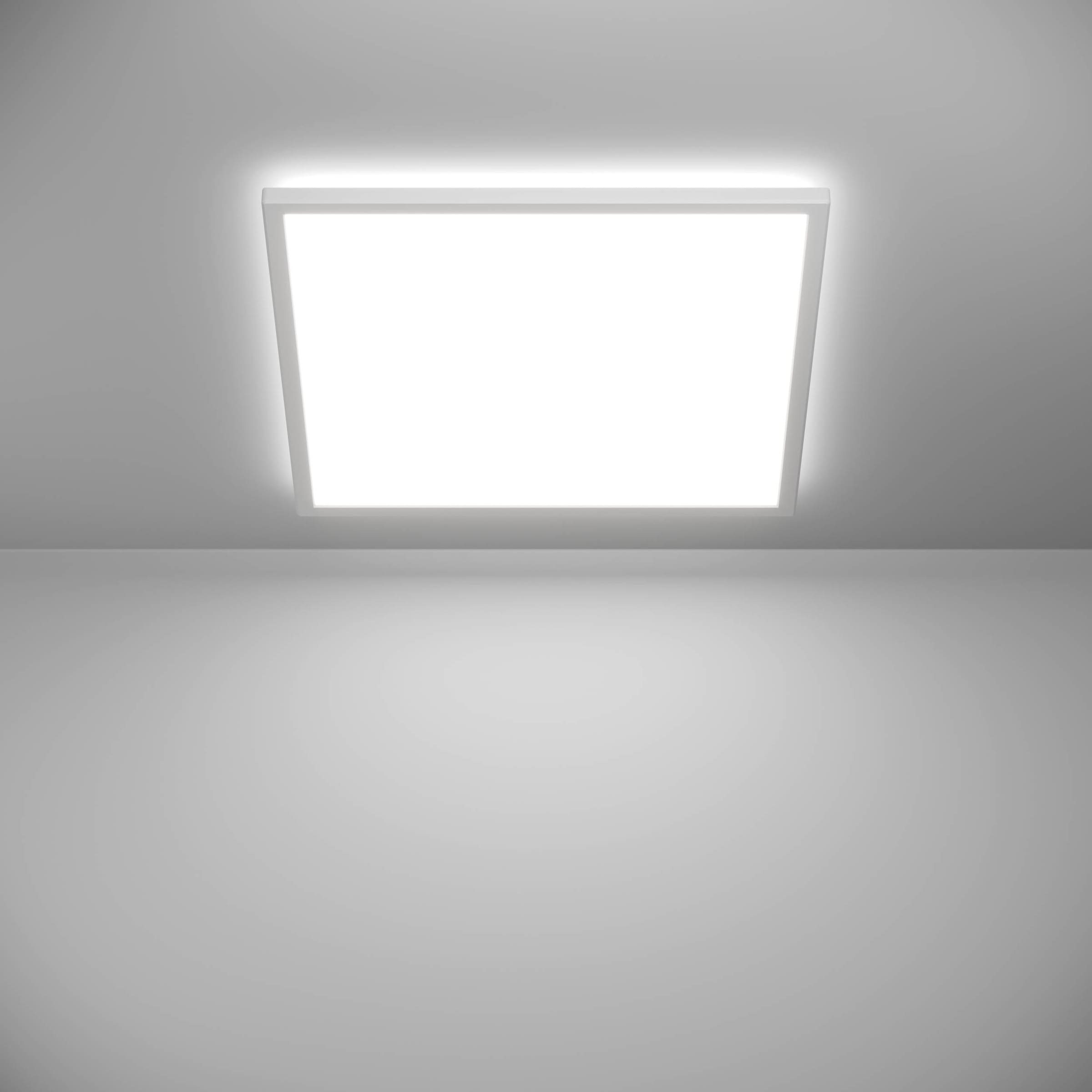 EGLO Deckenleuchte »Rovito-R Deckenlampe, Deckenbeleuchtung, Badlampe, Kunststoff, IP44« LED-Modul 1 Stk. Kaltweiß | Neutralweiß | Warmweiß Wand-/Deckenleuchte - L50 x B50 x H3,2 cm - weiß - 17W inkl.