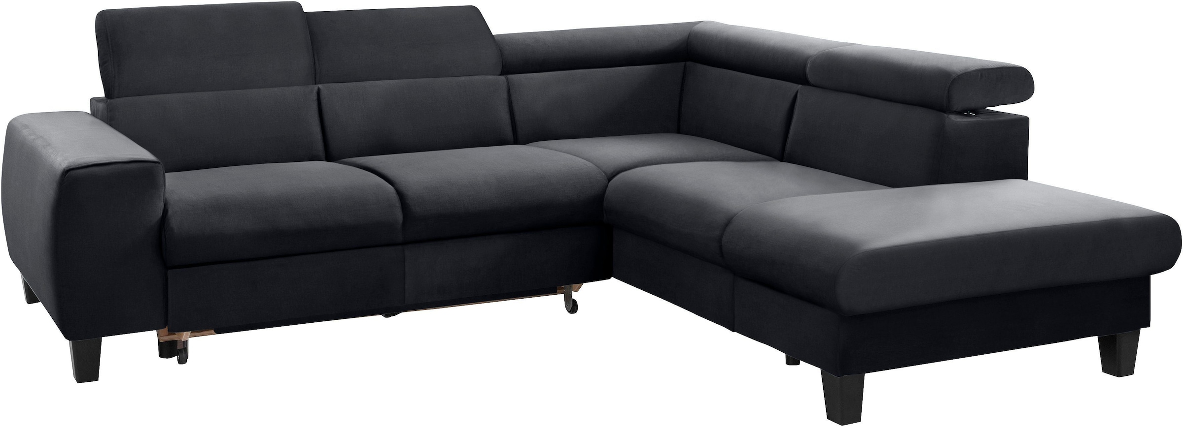 COTTA Polstergarnitur »Morven L-Form«, (Set), Set bestehend aus: Ecksofa mit Kopfteilverstellung & Hocker