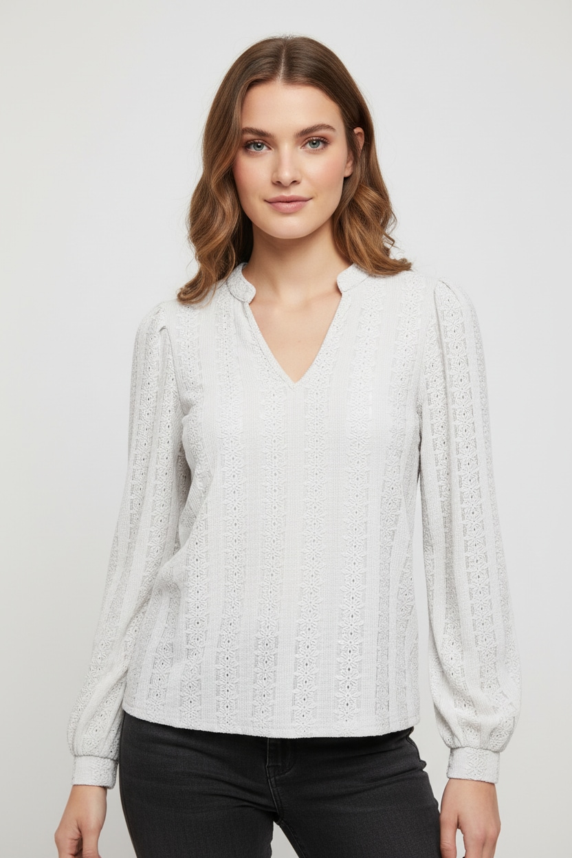 ONLY Blusenshirt »ONLMELANIE L/S SPLIT TOP JRS«