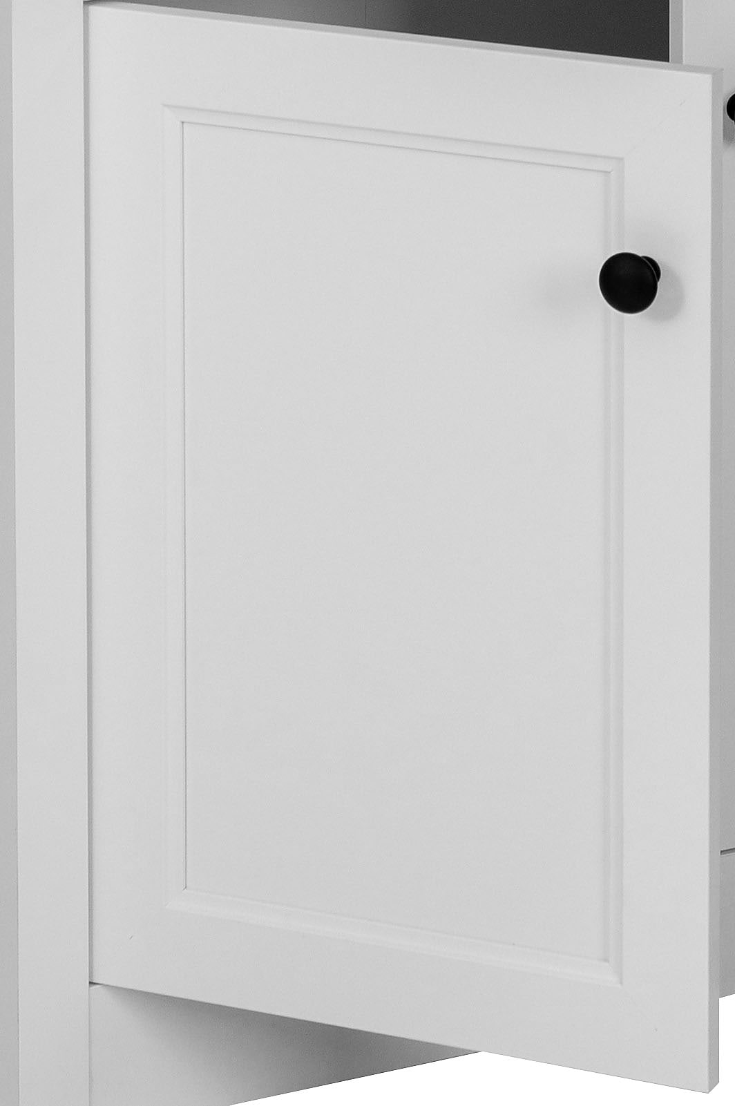 OTTO home Standregal »Rigny« aus MDF, mit Holz-Zierleiste, schwarzem Metallgriff, Höhe 180,5 cm