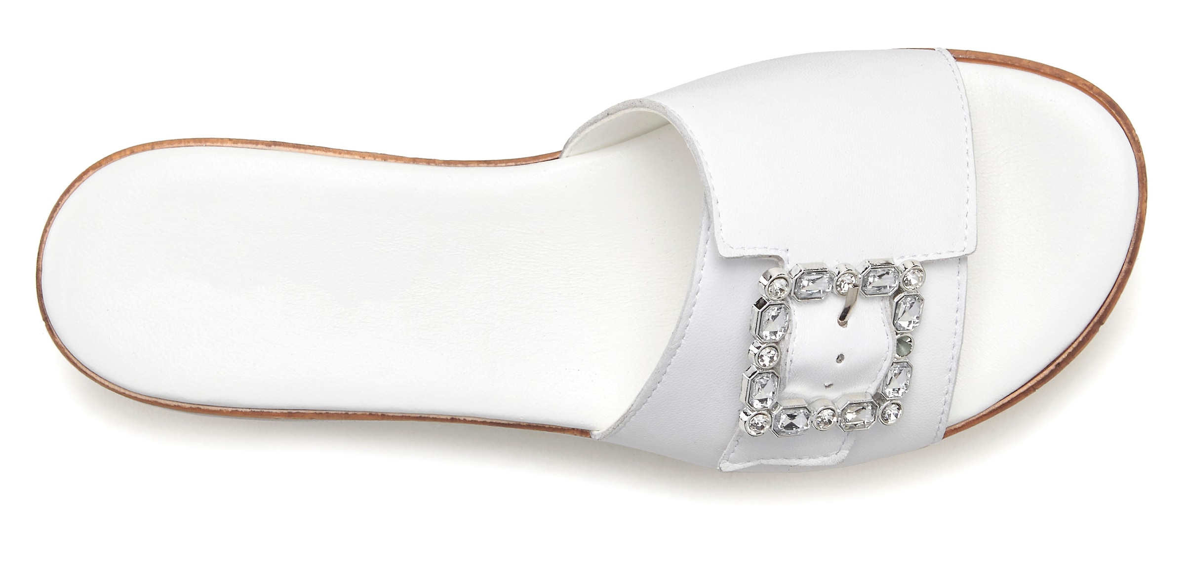 LASCANA Pantolette »Sandale, Sommerschuh, offener Schuh, Mule,«  aus Leder mit dezentem Keilabsatz