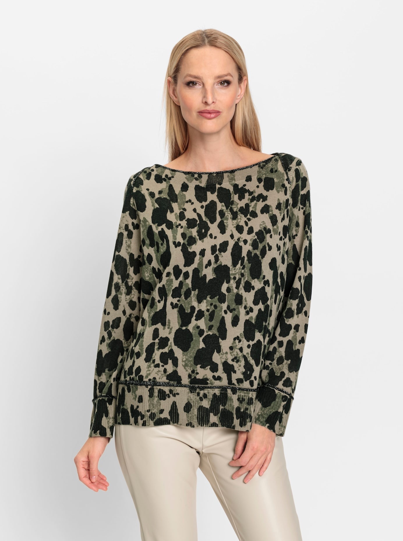 heine Strickpullover »Druck-Pullover«