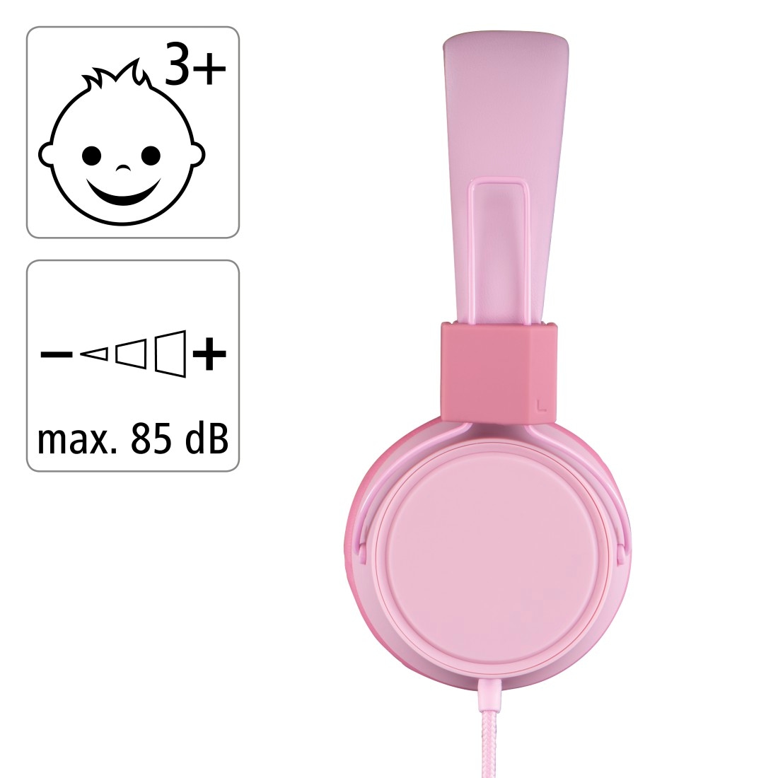 Thomson On-Ear-Kopfhörer »Kinderkopfhörer mit Kabel On-Ear, Lautstärkebegrenzung auf 85dB leicht«, größenverstellbar zusammenfaltbar, weiterer Kopfhöreranschluss möglich