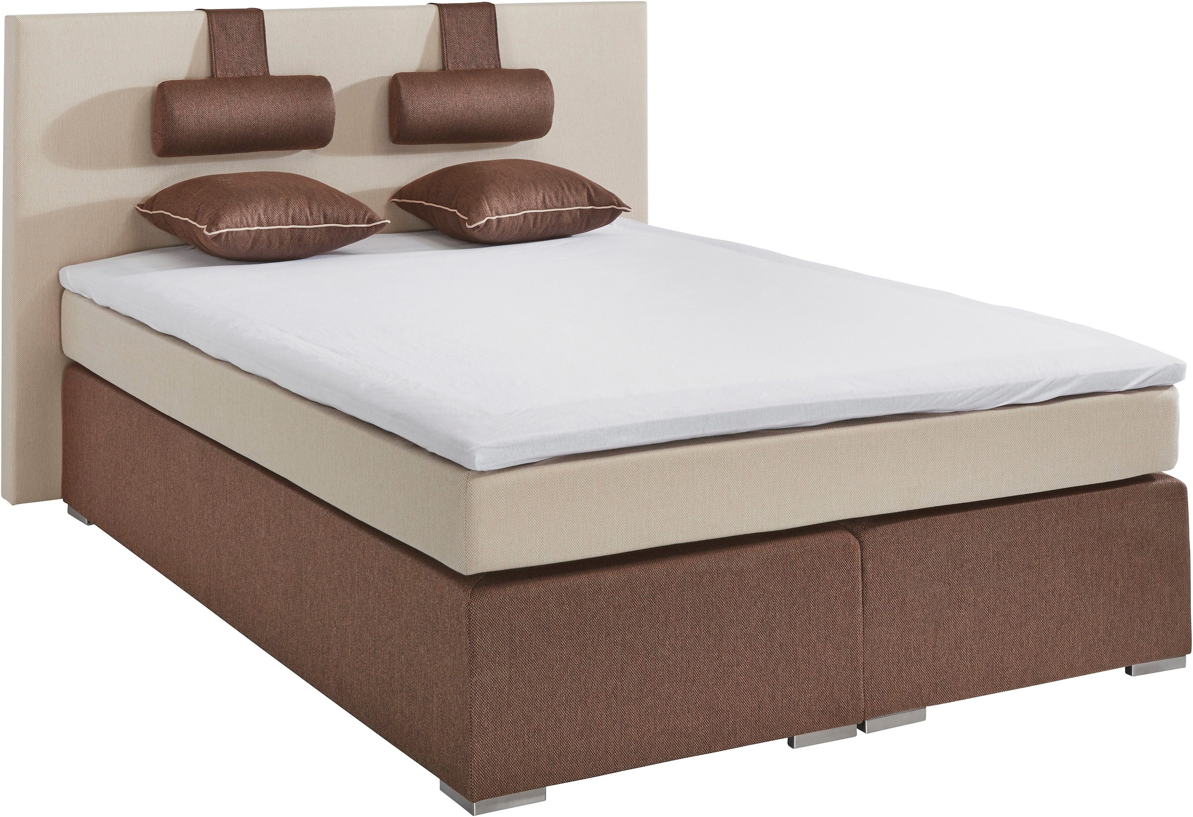 ATLANTIC home collection Boxspringbett »Rick« mit Bonnell-Federkernmatratze, inkl. Topper