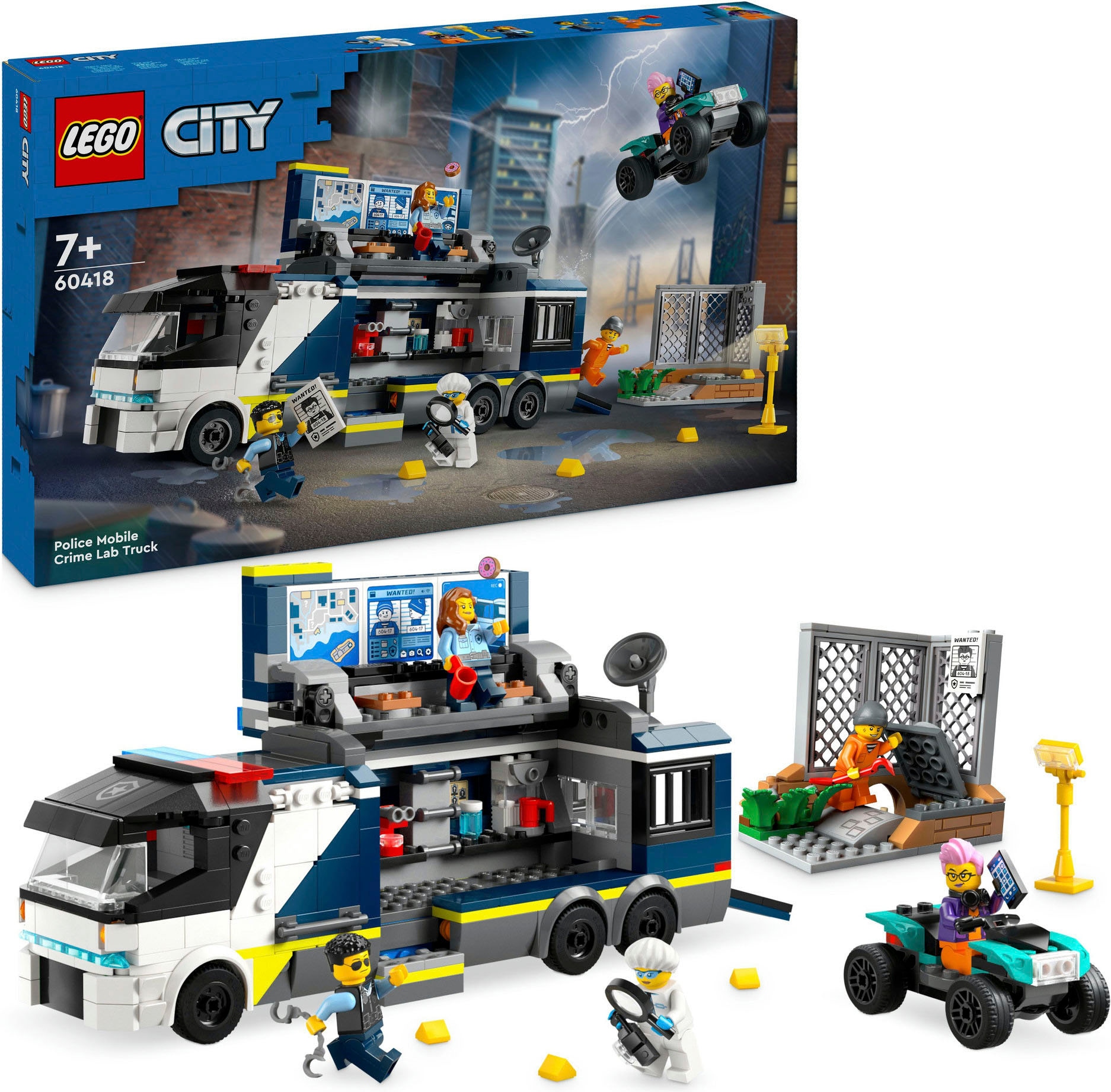 Konstruktionsspielsteine »Polizeitruck mit Labor (60418), LEGO City«, (674 St.), Made...