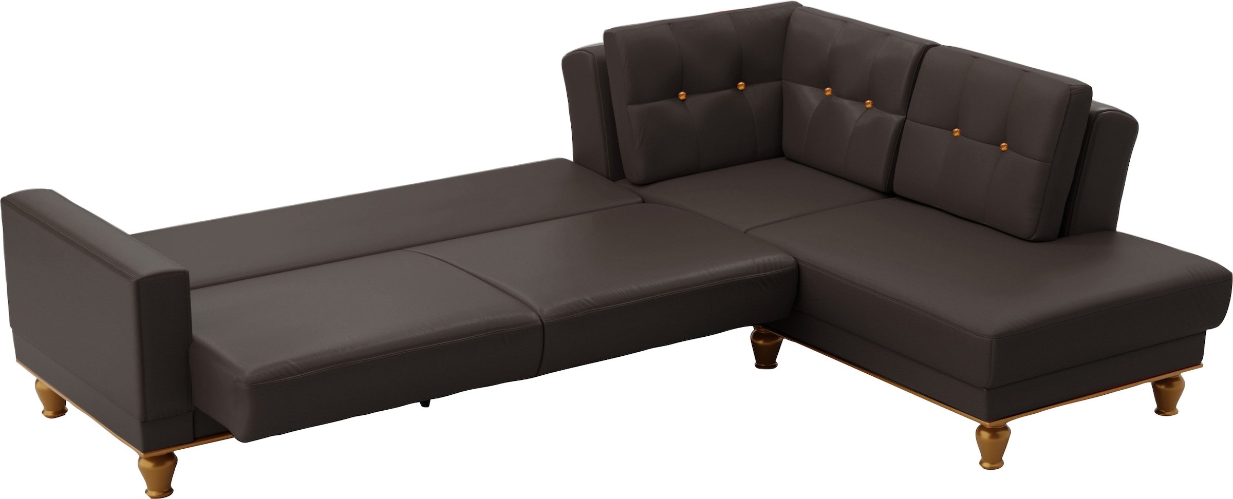 sit&more Ecksofa »Orient 5 L-Form«, mit Strass-Stein, wahlweise mit Bettfunktion und Bettkasten