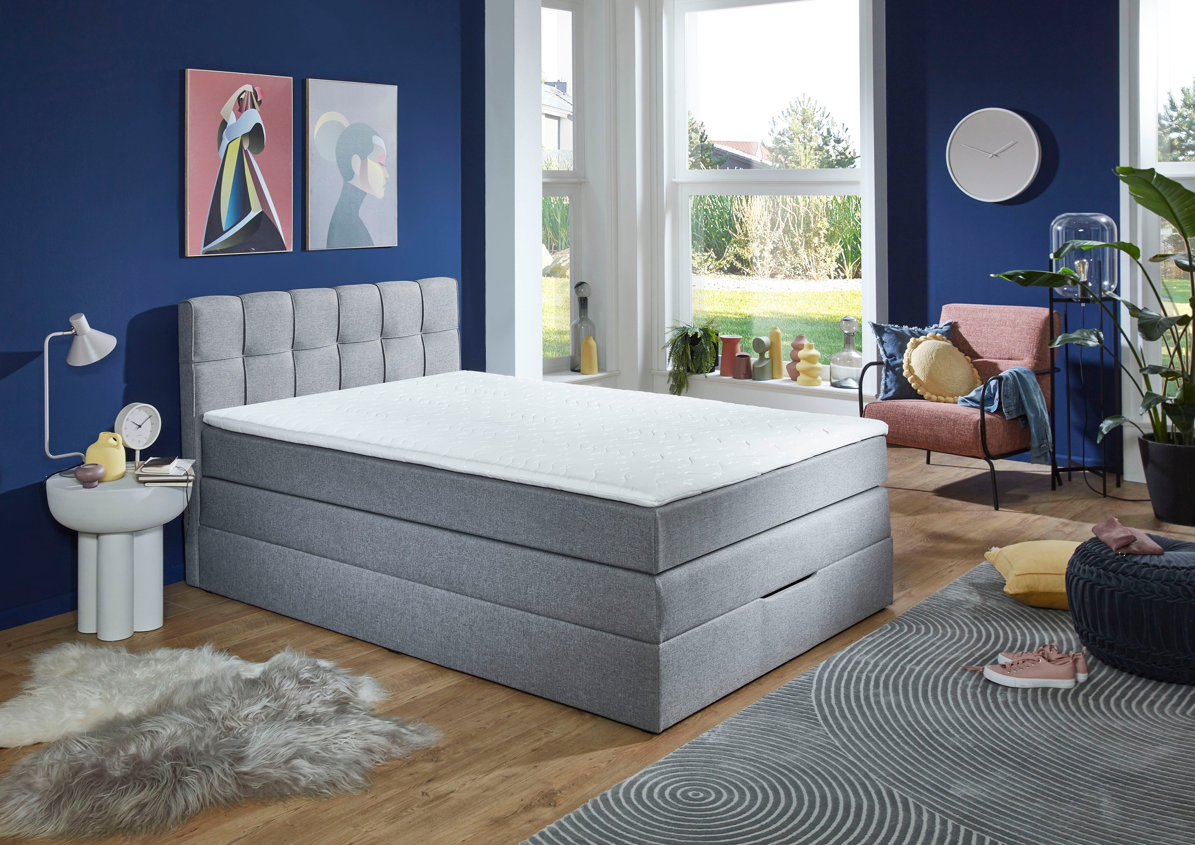 INOSIGN Boxspringbett »Fornoli«, inkl. Topper und Bettkasten, H3 in zwei Matratzenarten