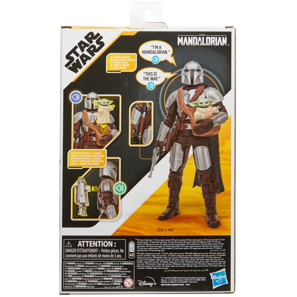 Hasbro Spielfigur »Star Wars Galactic Action The Mandalorian & Grogu«, interaktive elektronische Figuren mit Soundeffekten