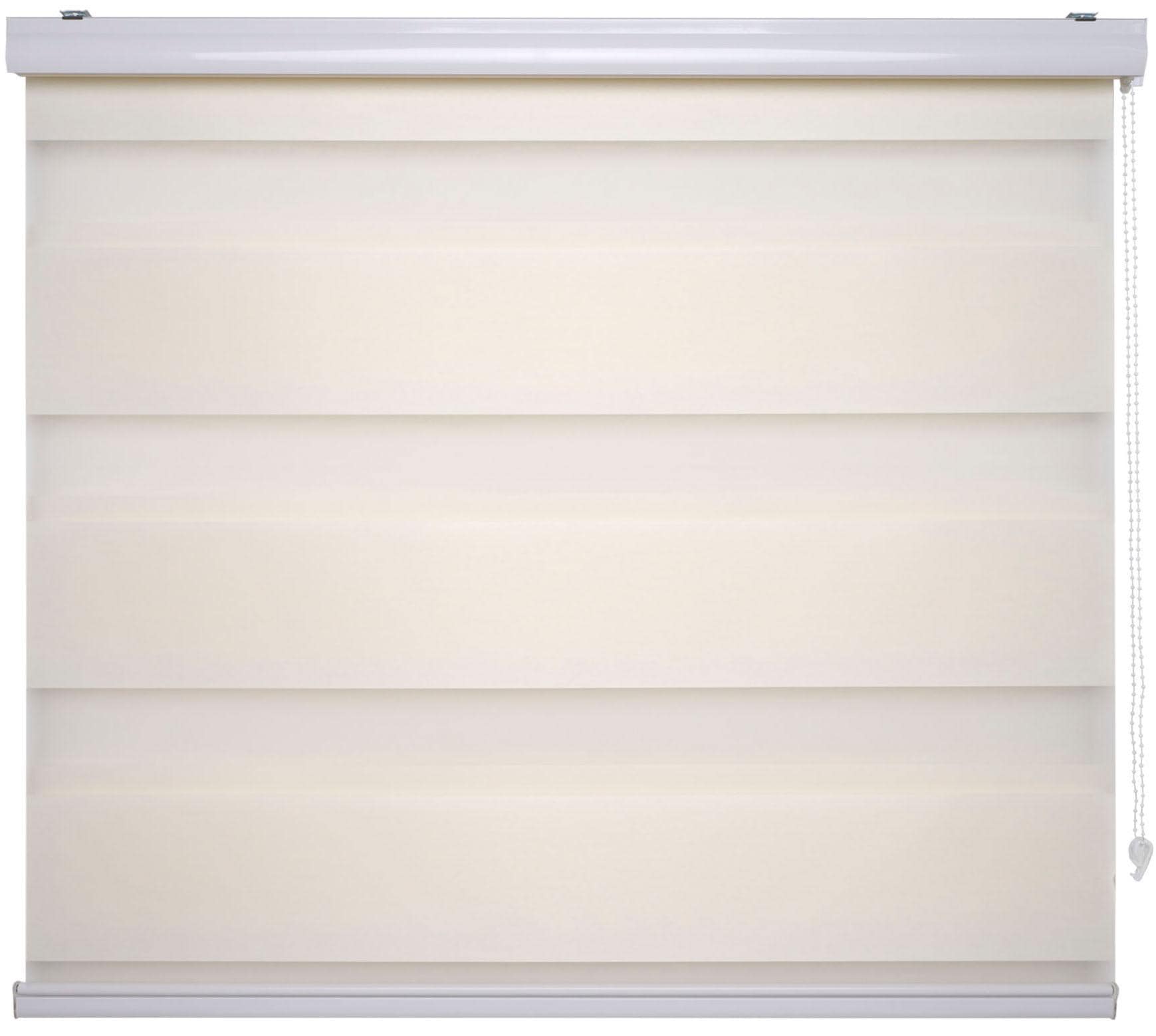 Liedeco Doppelrollo »DUO-Rollo mit 20 cm Streifen«, Lichtschutz, mit Bohren, im Fixmaß