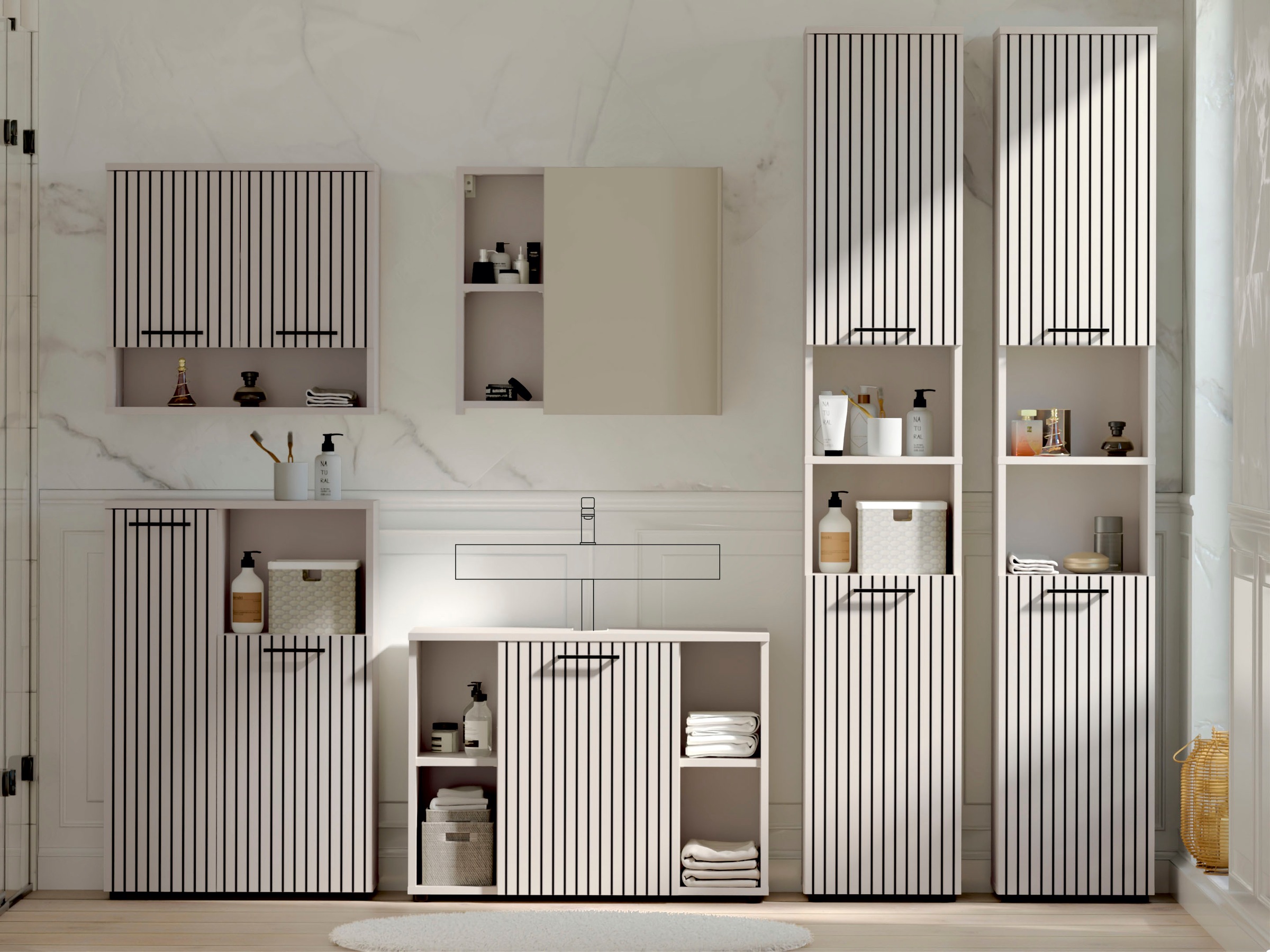 RESPEKTA Badezimmer-Set »Tilda« 6 Stk. tlg.