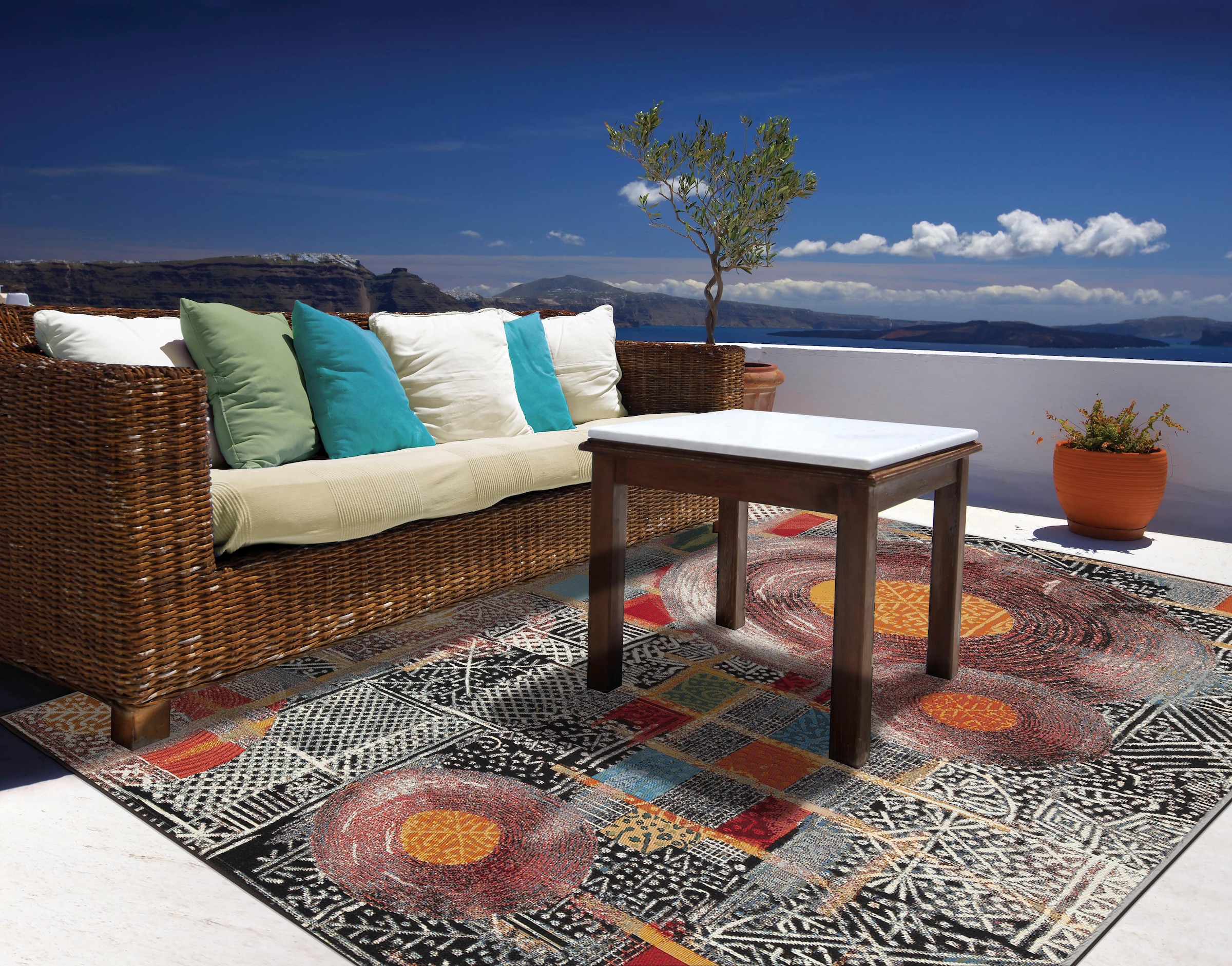 Gino Falcone Teppich »Outdoor-Africa 36«, rechteckig, Flachgewebe, In- und Outdoor  geeignet, Wohnzimmer online kaufen