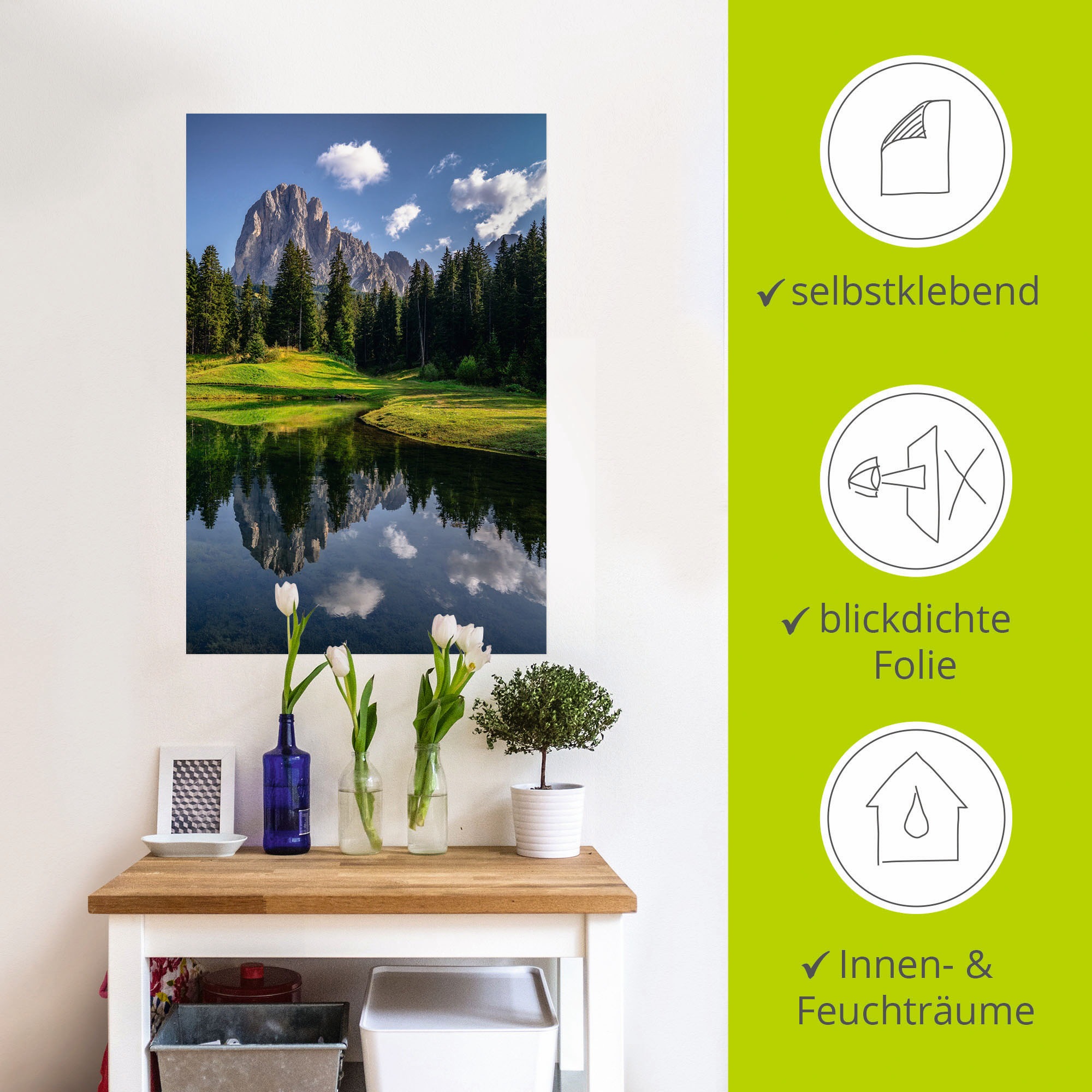Artland Wandbild »Sommer in Südtirol«, Berge & Alpenbilder, (1 St.), als Alubild, Leinwandbild, Wandaufkleber oder Poster in versch. Größen