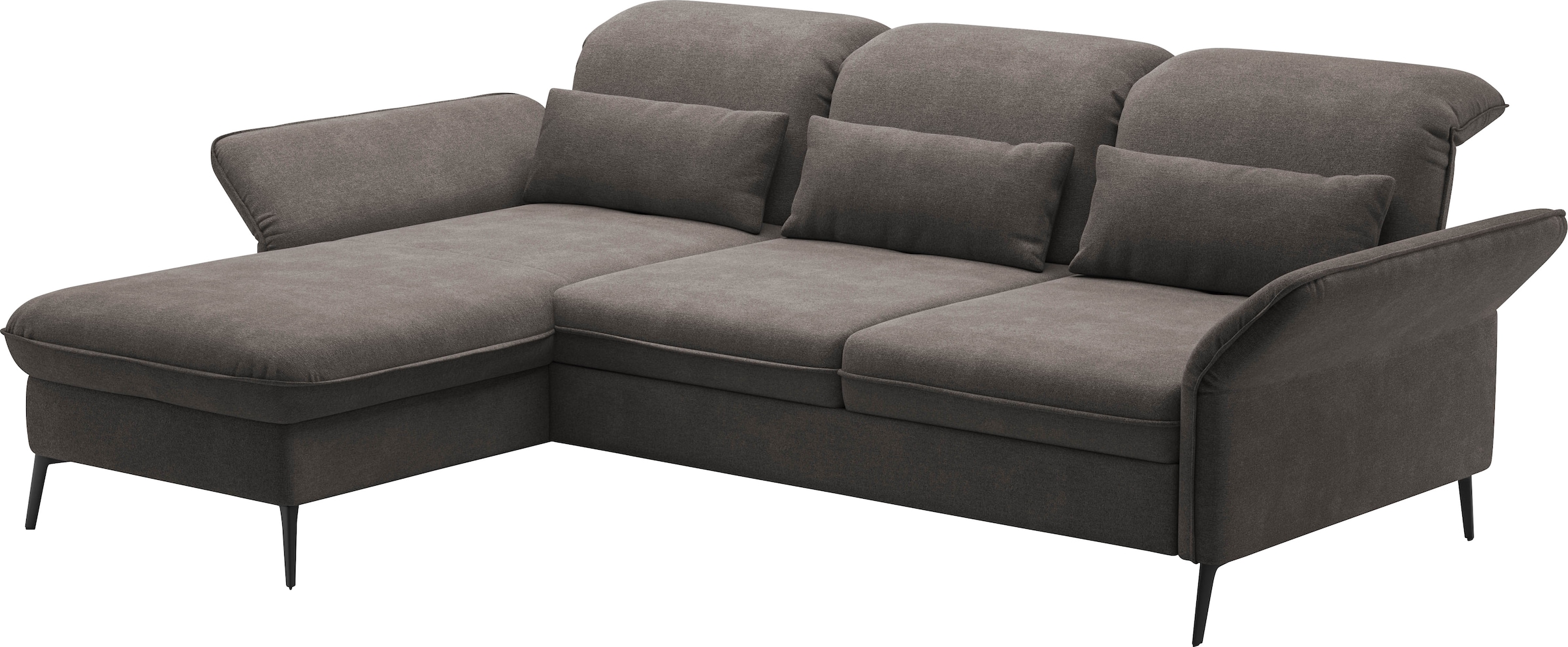 sit&more Ecksofa »Emely, inkl. Sitztiefenverstellung«, wahlweise mit Bettfunktion,Bettkasten,Kopf- & Armteilverstellung