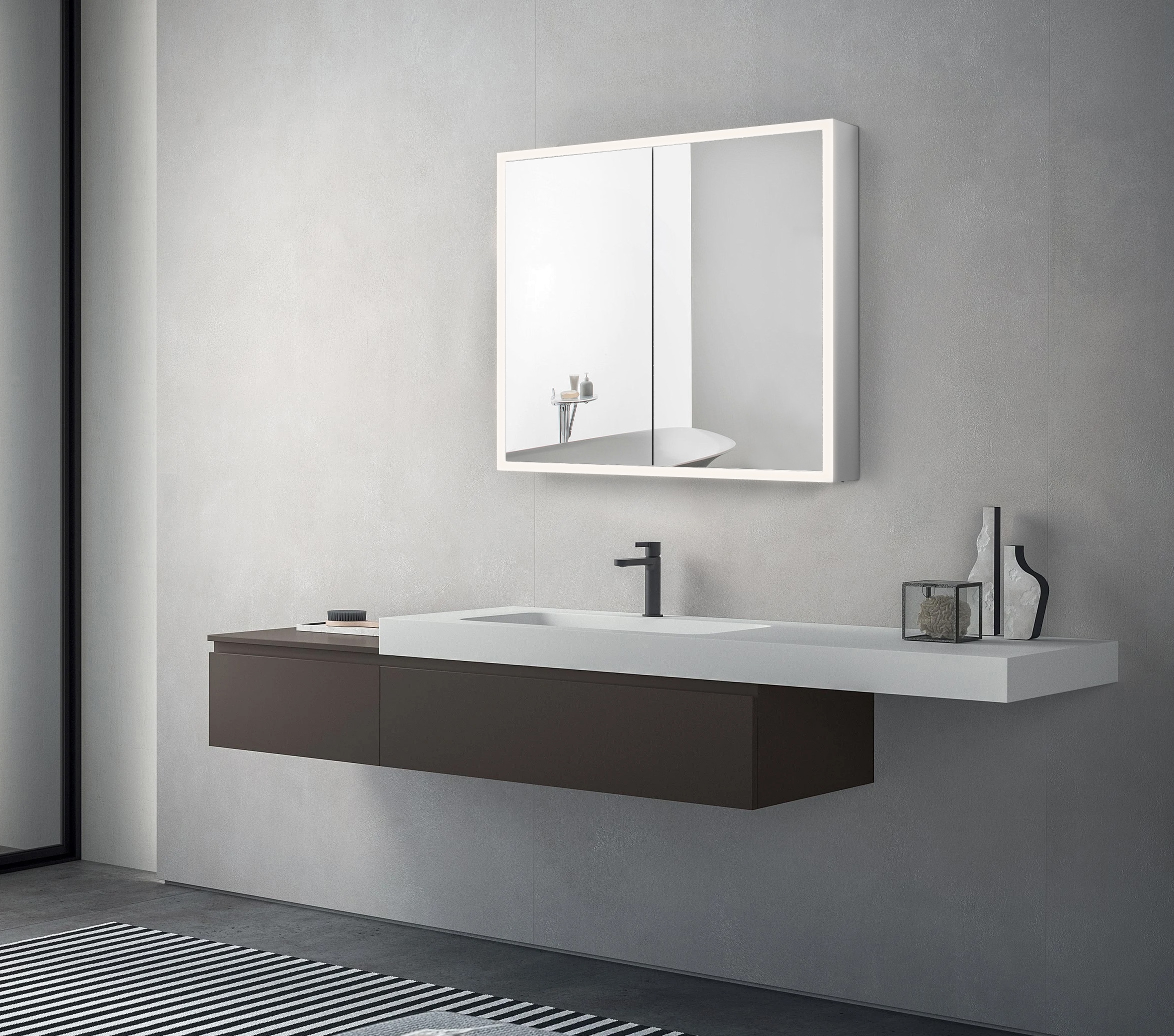 Talos Badezimmerspiegelschrank »Talos Magnus« 80x70 cm, mit austauschbarer LED-Beleuchtung