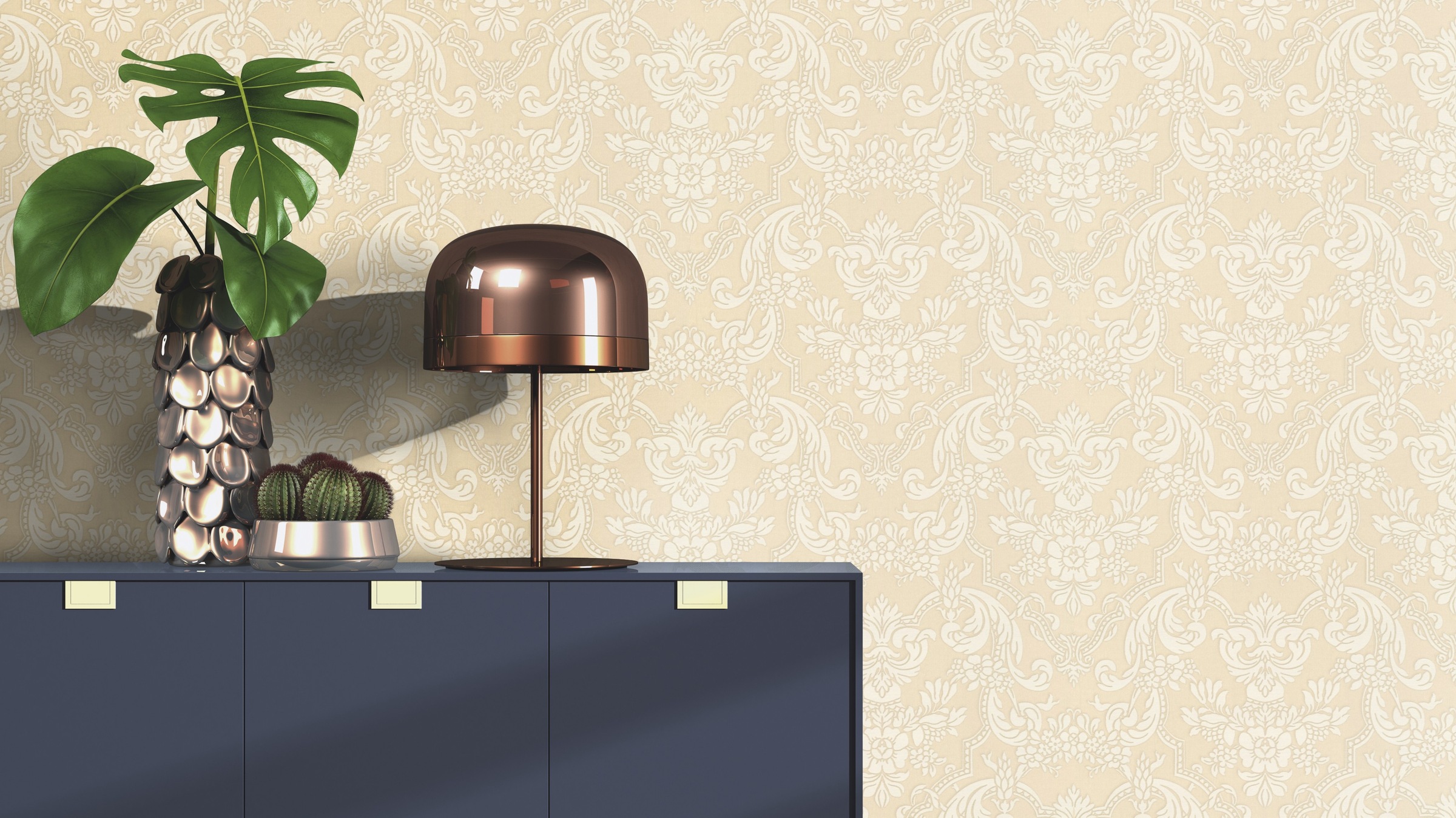 Rasch Vinyltapete »Vliestapete Trianon XIII mit barocken Elementen« Barock texturiert Klassischer Stil