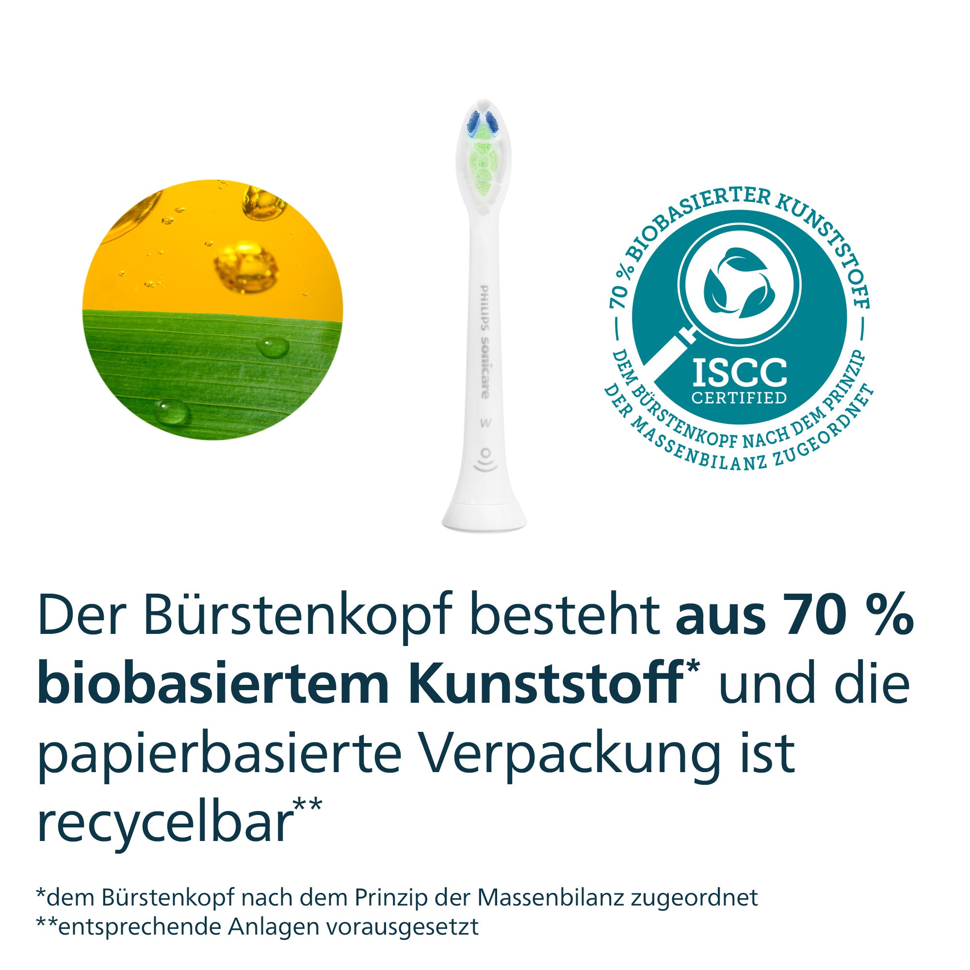Philips Sonicare Aufsteckbürsten »W2 Optimal White«, für weißere Zähne, für jedes Sonicare Handstück