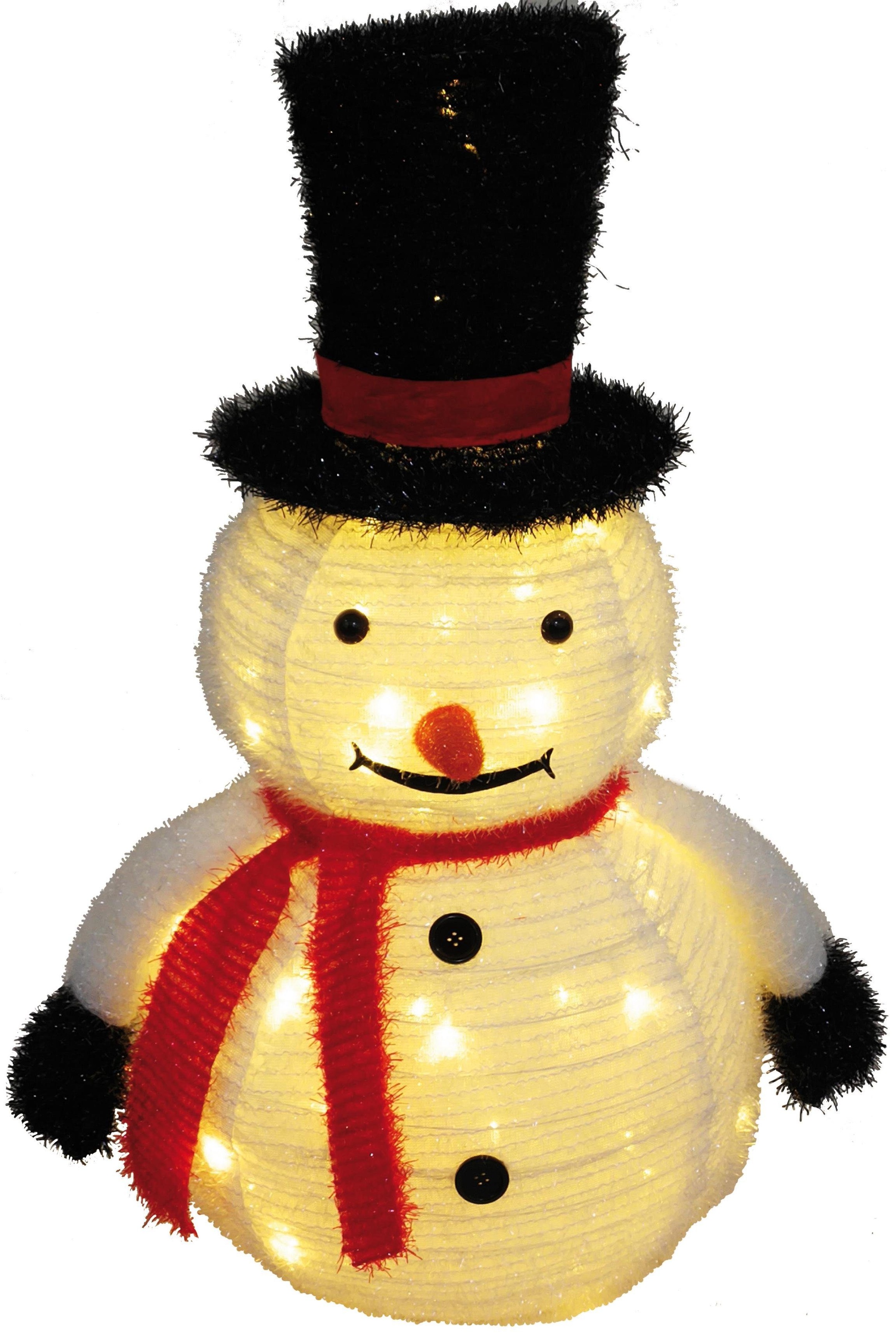 Leucht-Schneemann als Weihnachstdeko für außen
