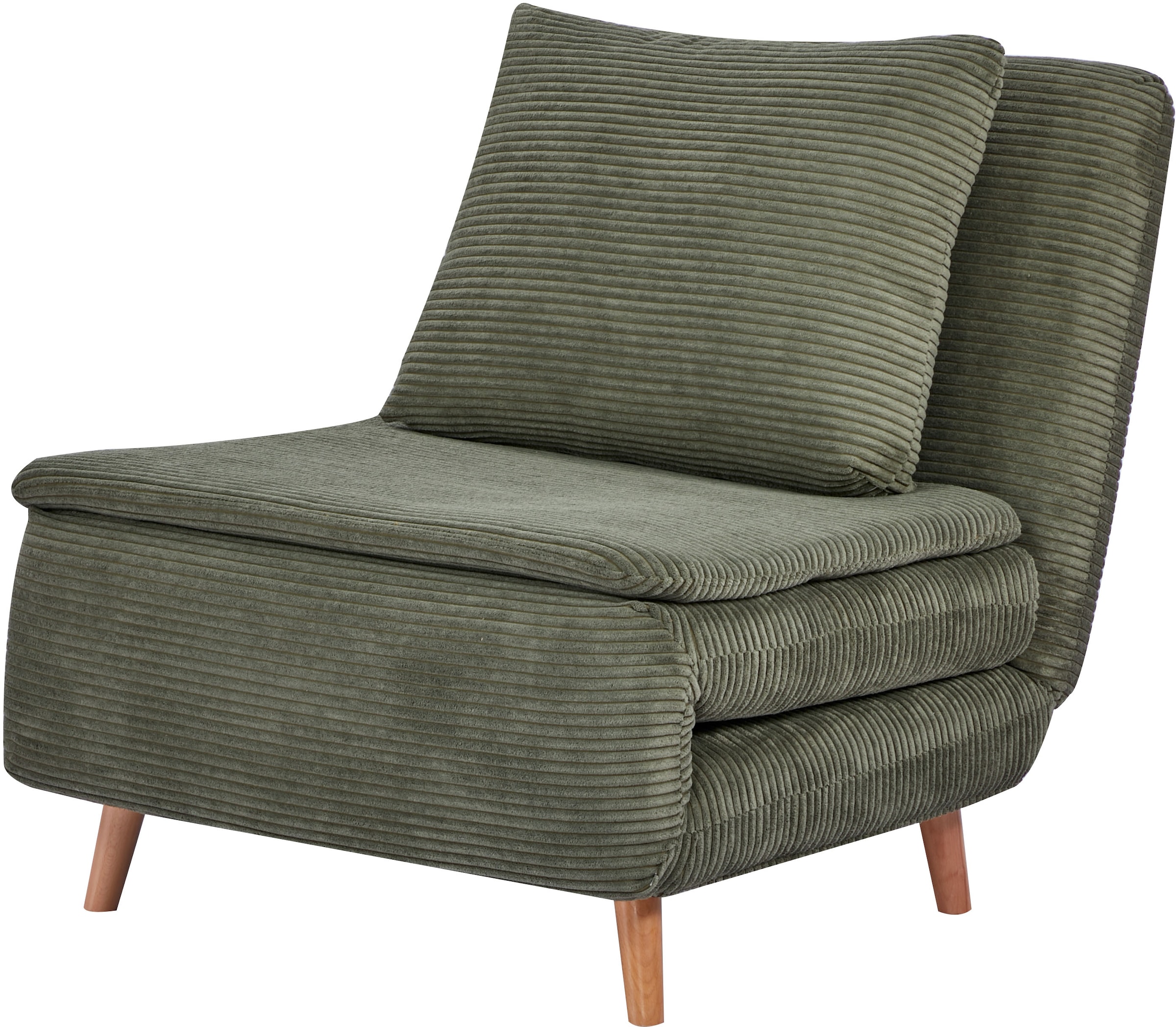 OTTO home Sessel »AINSLEY  - OTTO. Verlässliche Qualität.« wandelbar zum Gästebett, Schlafliege, Webstoff u. Cord-Bezug