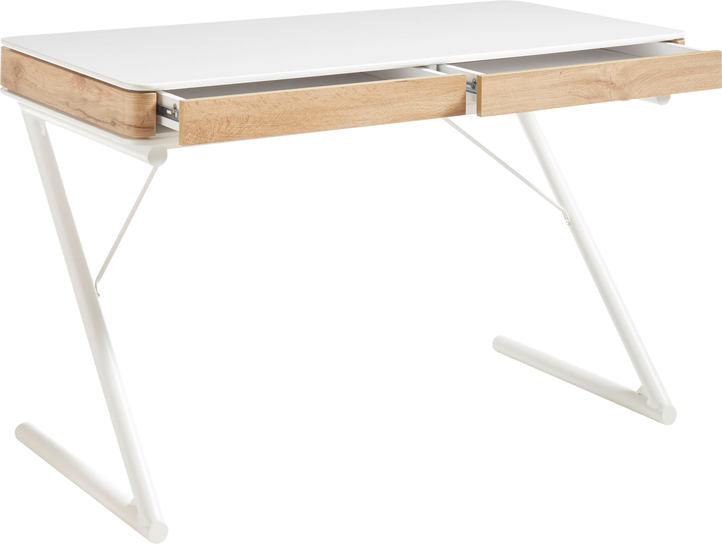 MCA furniture Schreibtisch »Bukarest«, weiß matt mit Schubladen, Breite 120 cm