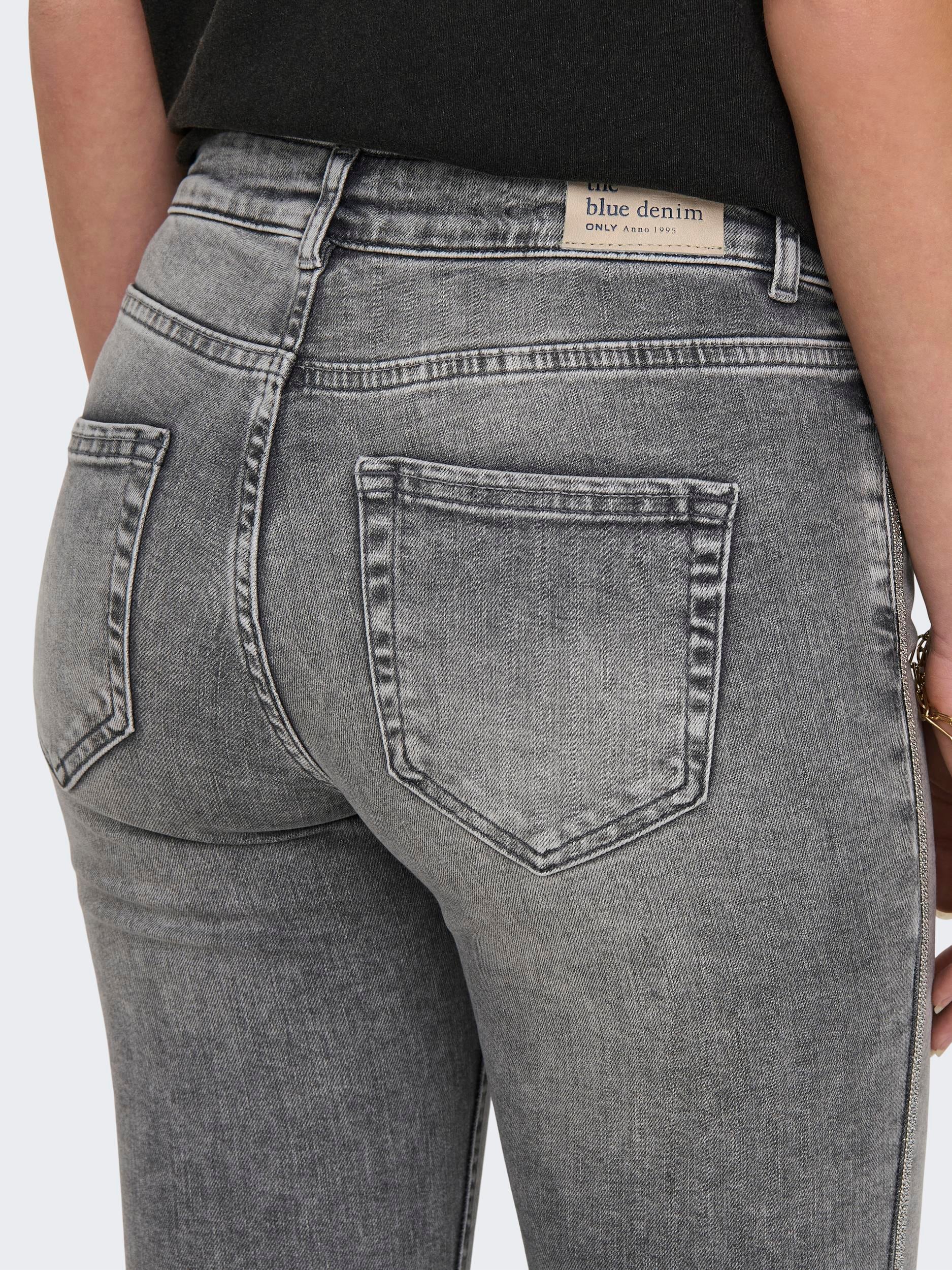 ONLY Skinny-fit-Jeans »ONLBLUSH MW SKINNY DECO ANK RW REA0918«